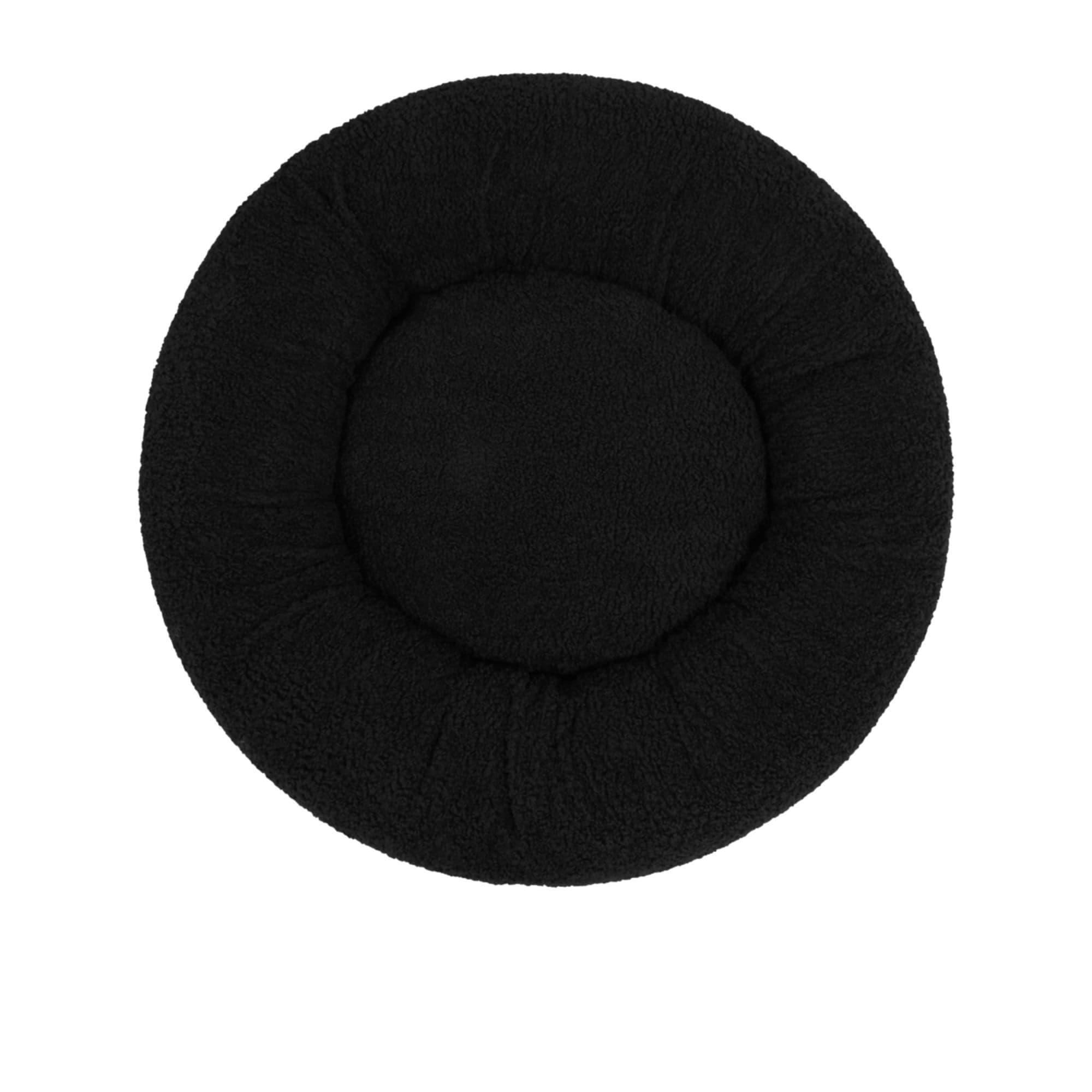 Charlie's Teddy Fleece Round Calming Dog Bed Large Charcoal Image 6
