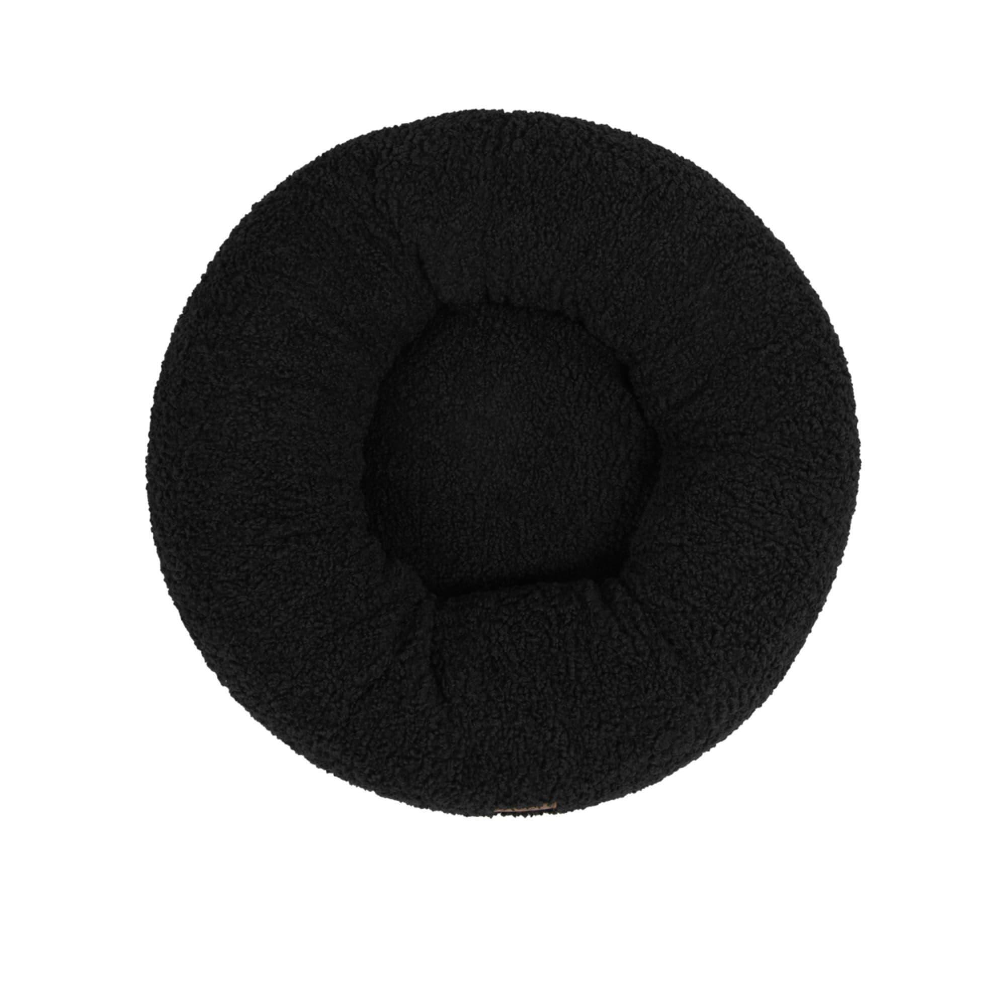 Charlie's Teddy Fleece Round Calming Dog Bed Small Charcoal Image 6