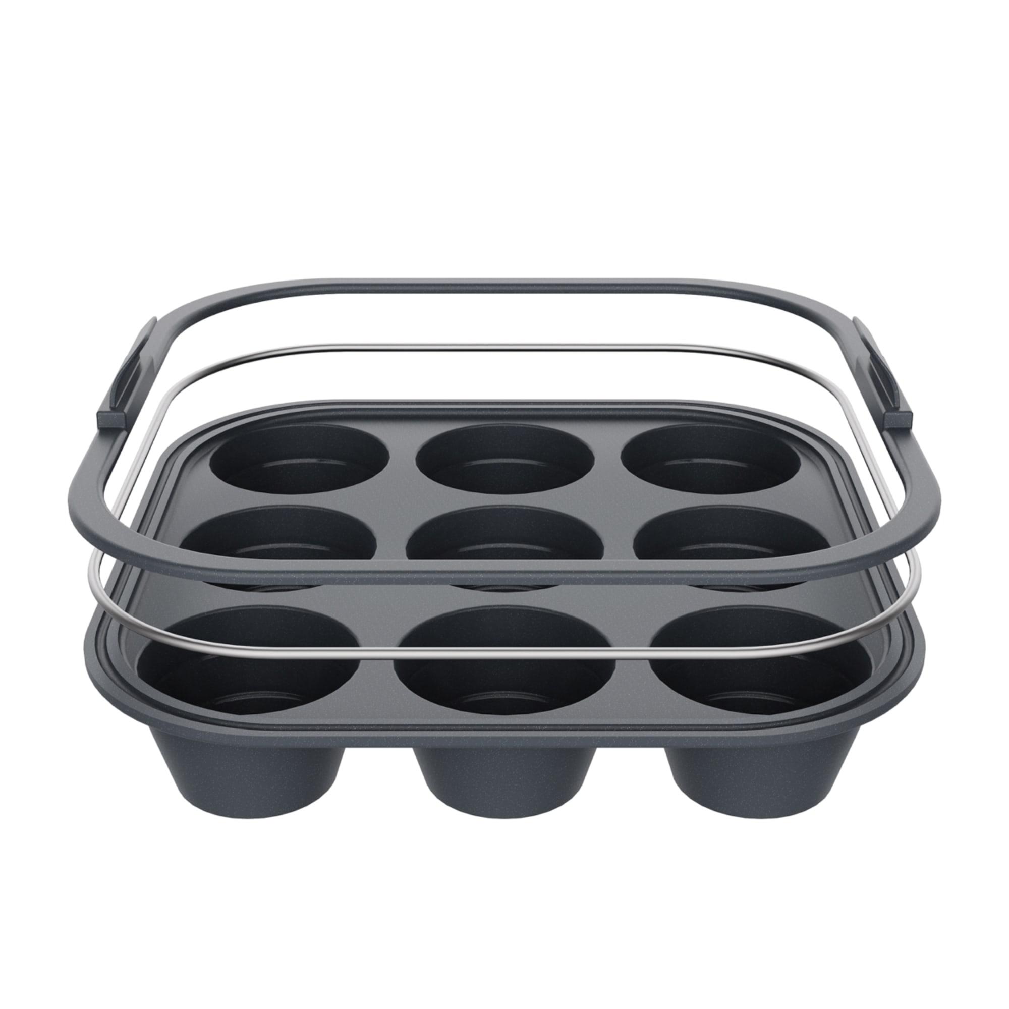 Daily Bake Silicone Square Collapsible Air Fryer Muffin Pan 9 Cup Image 5