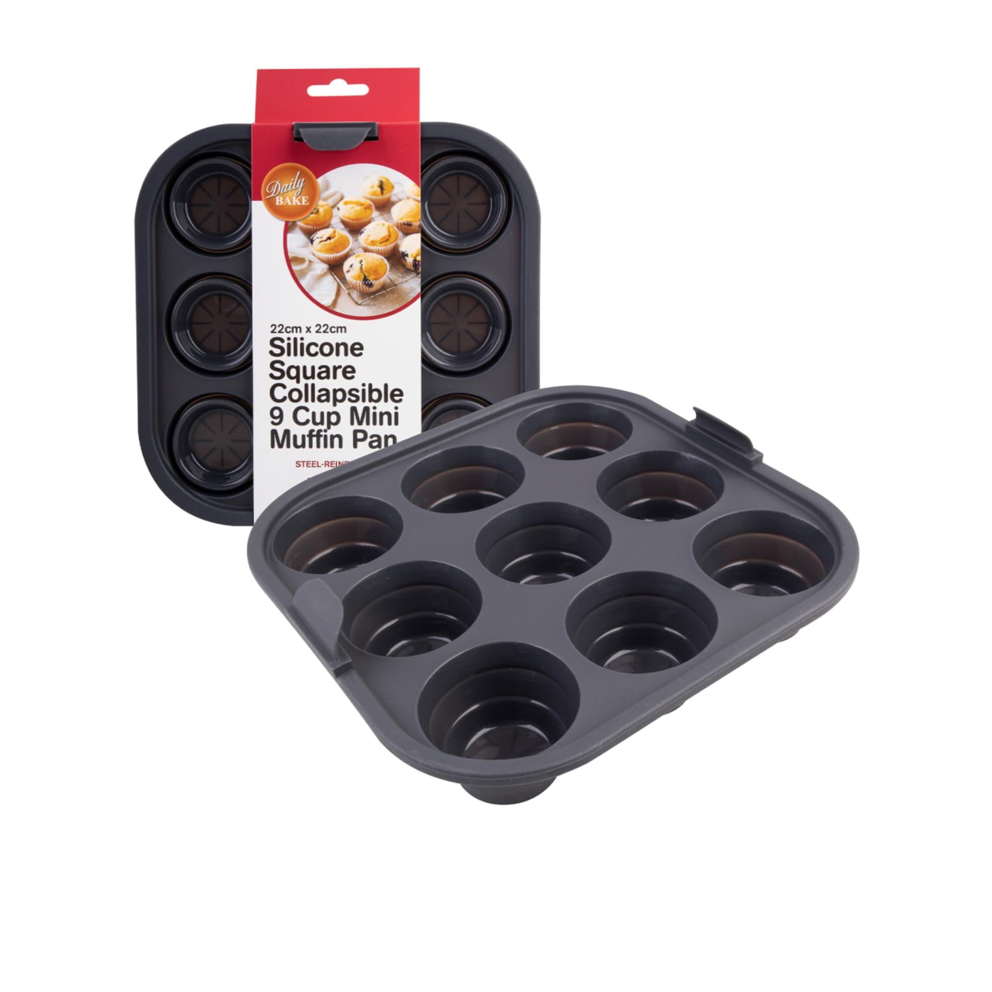 Daily Bake Silicone Square Collapsible Air Fryer Muffin Pan 9 Cup Image 6