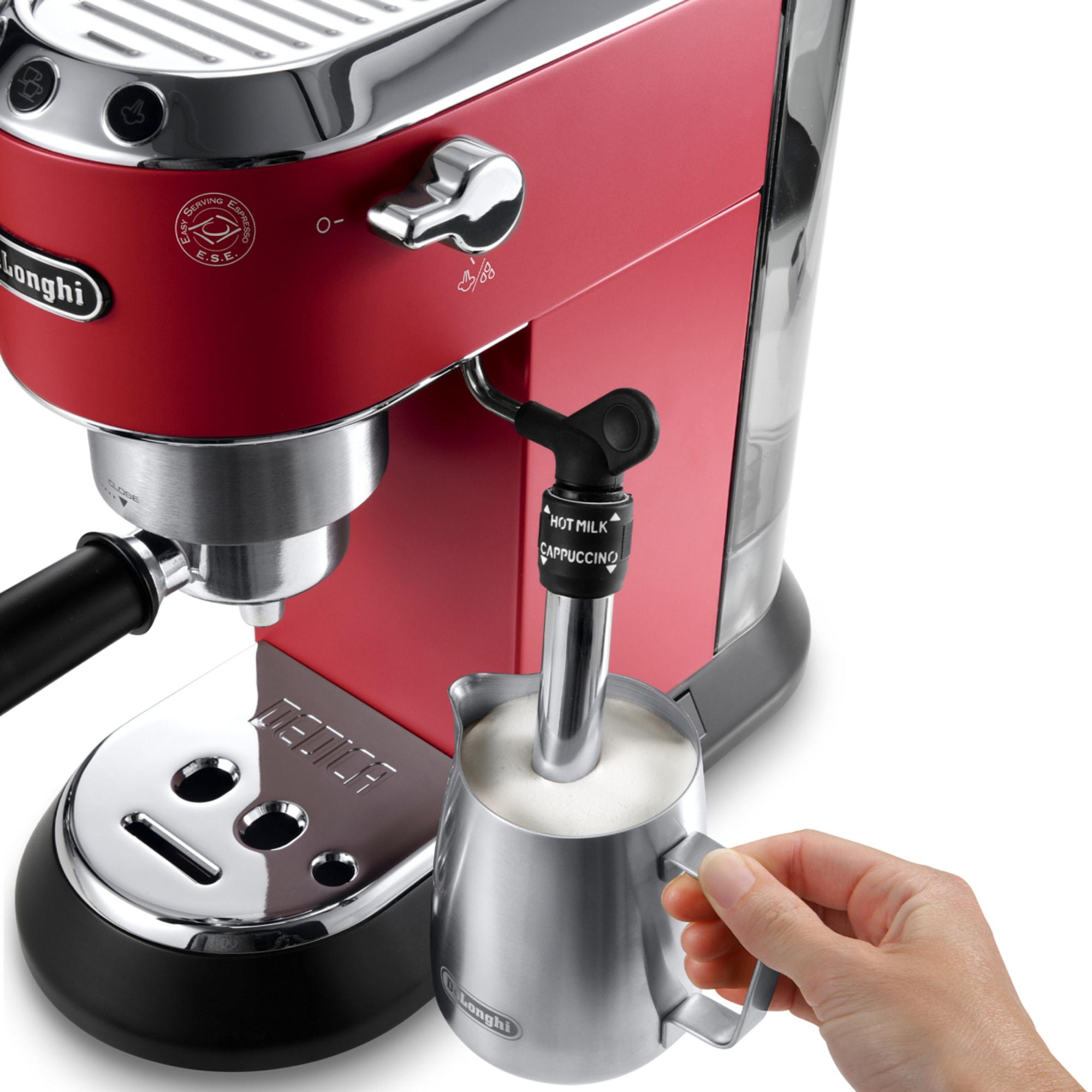 DeLonghi Dedica Deluxe EC685R Manual Pump Coffee Machine Red Image 5