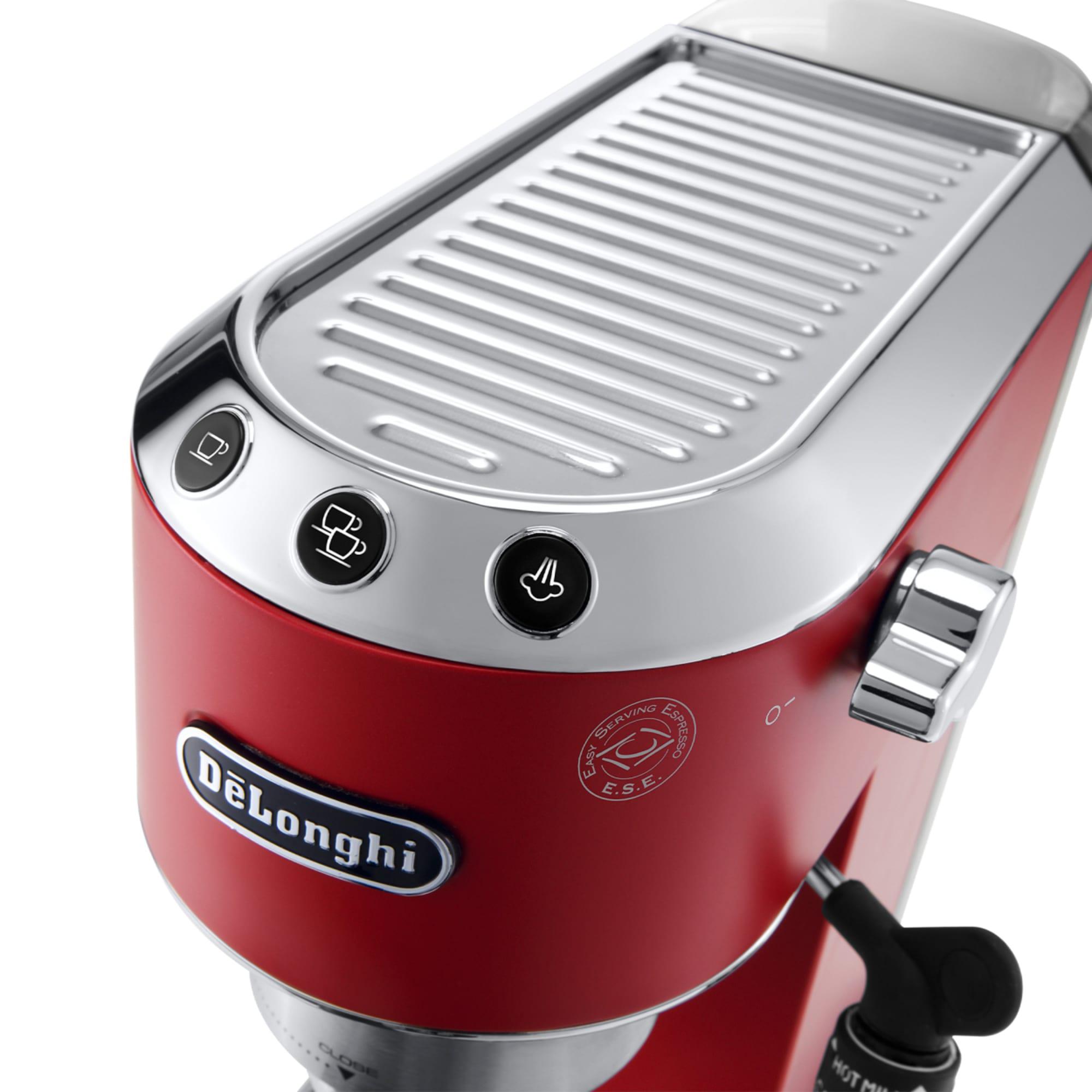 DeLonghi Dedica Deluxe EC685R Manual Pump Coffee Machine Red Image 6