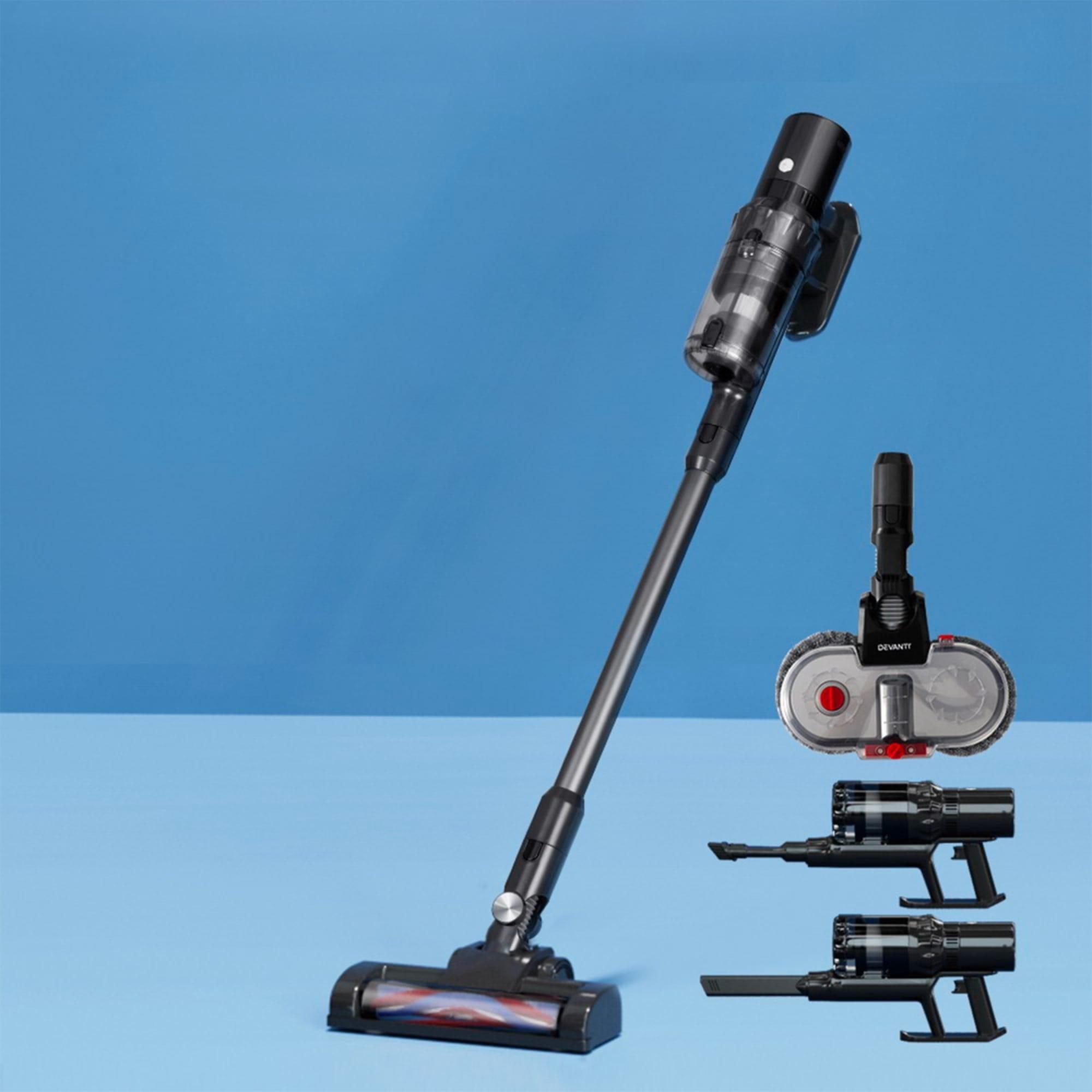 Devanti Cordless Handheld Vacuum Cleaner Mop Head Stick Grey Image 2