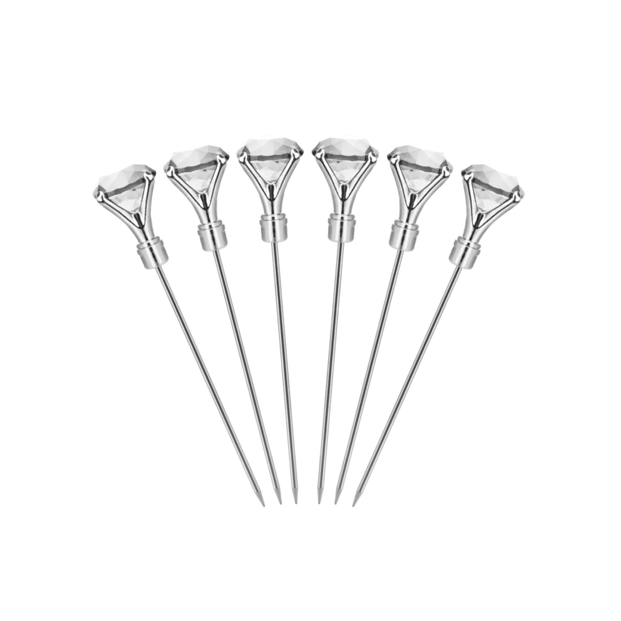 Final Touch Diamond Cocktail Pick Set of 6 Image 1