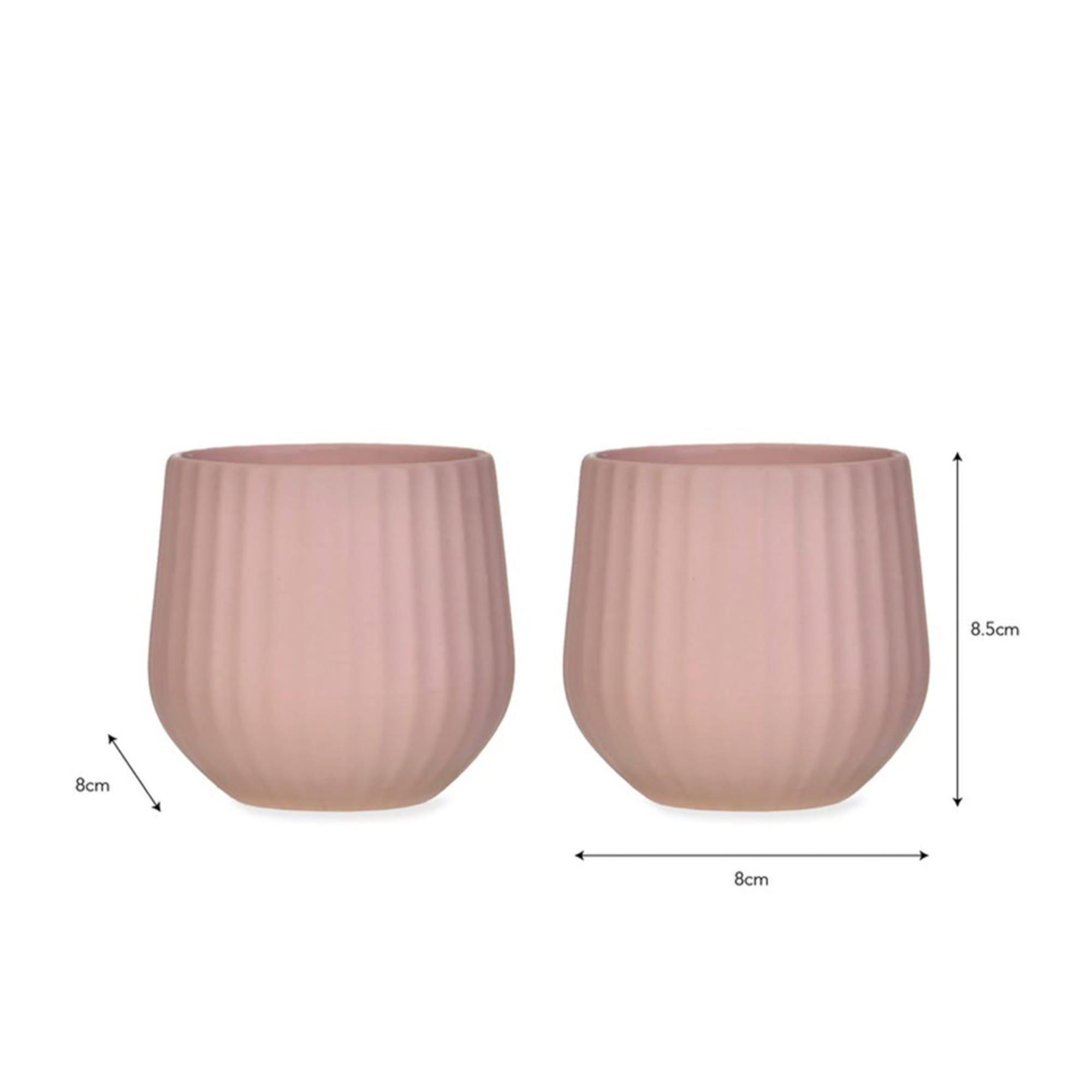 Garden Trading Linear Tumblers 200ml Set of 2 Pink Gin Image 3