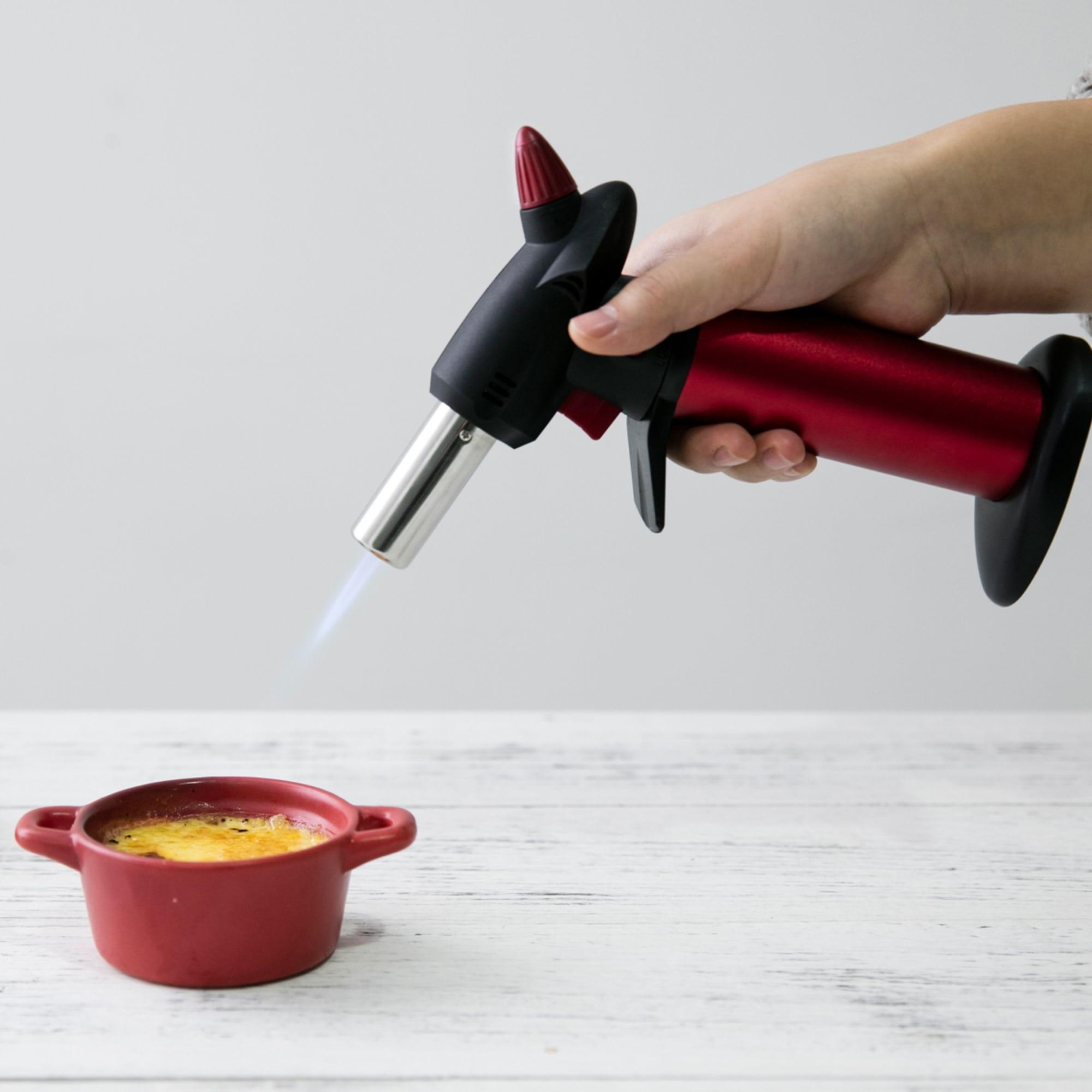 Gourmet Kitchen Refillable Butane Kitchen Blow Torch Red and Black Image 2