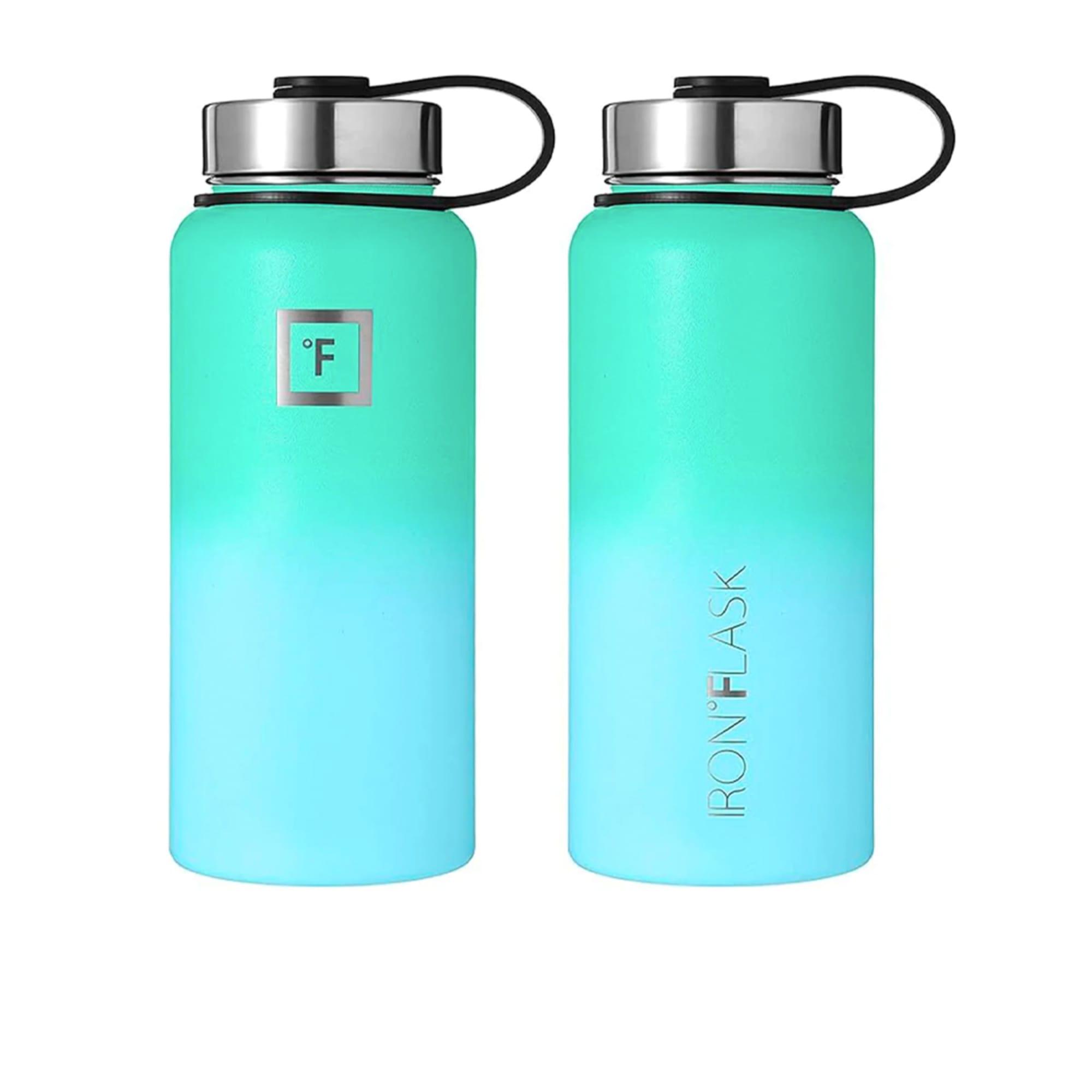 Iron Flask Wide Mouth Bottle with Straw Lid 1.2L Sky Image 3