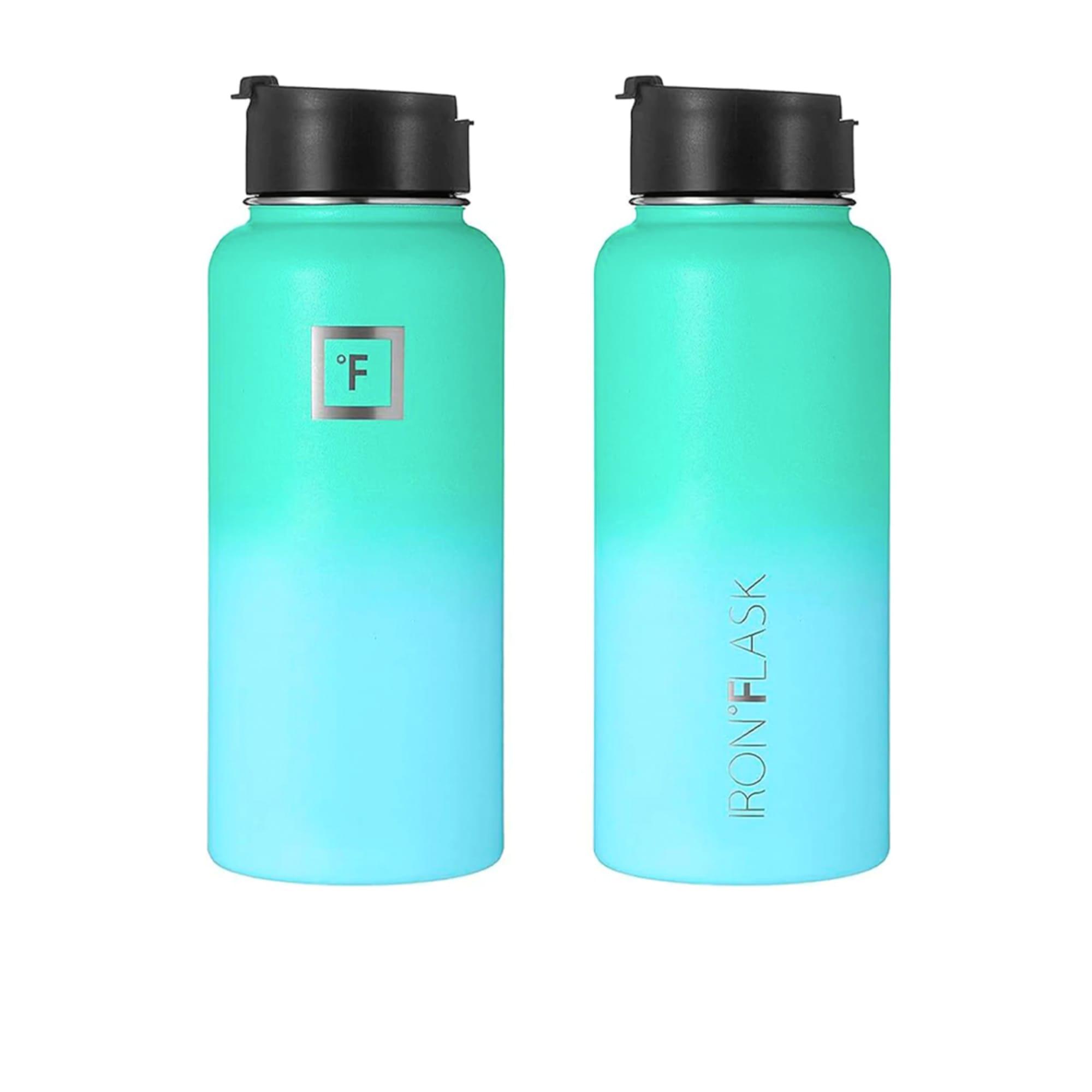 Iron Flask Wide Mouth Bottle with Straw Lid 1.2L Sky Image 4