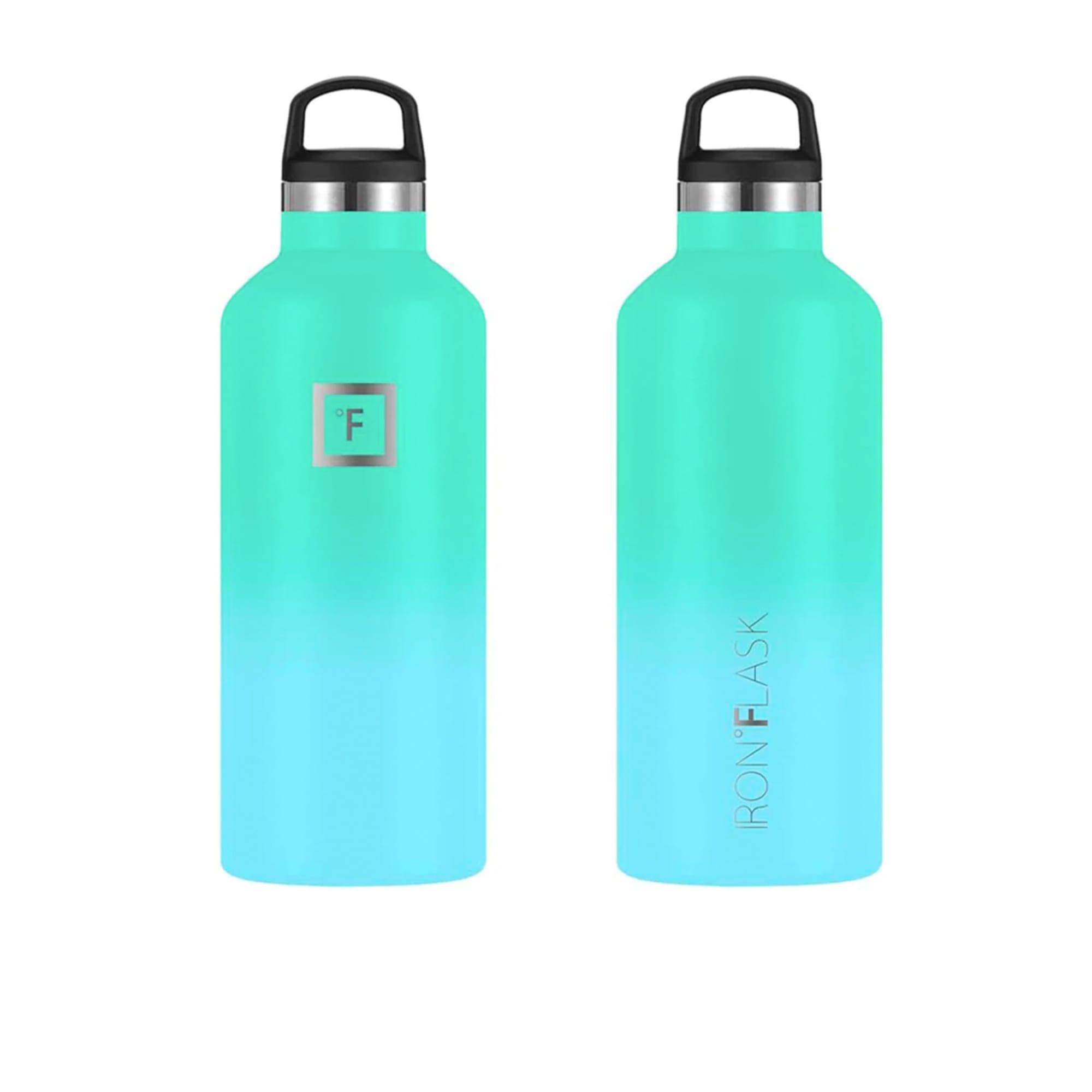 Iron Flask Narrow Mouth Bottle with Spout Lid 950ml Sky Image 4