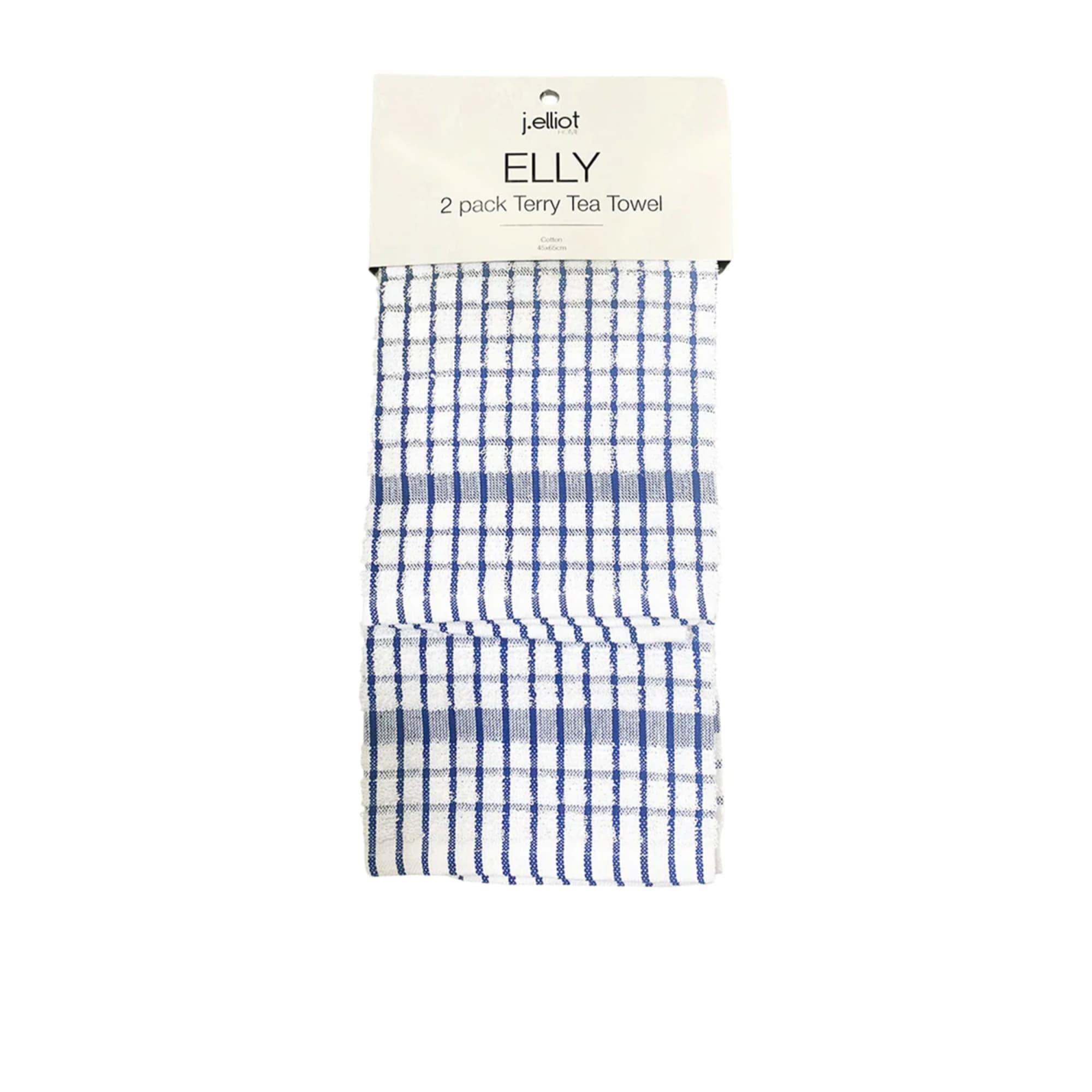 J.Elliot Home Elly Tea Towel Set of 2 Blue Image 1