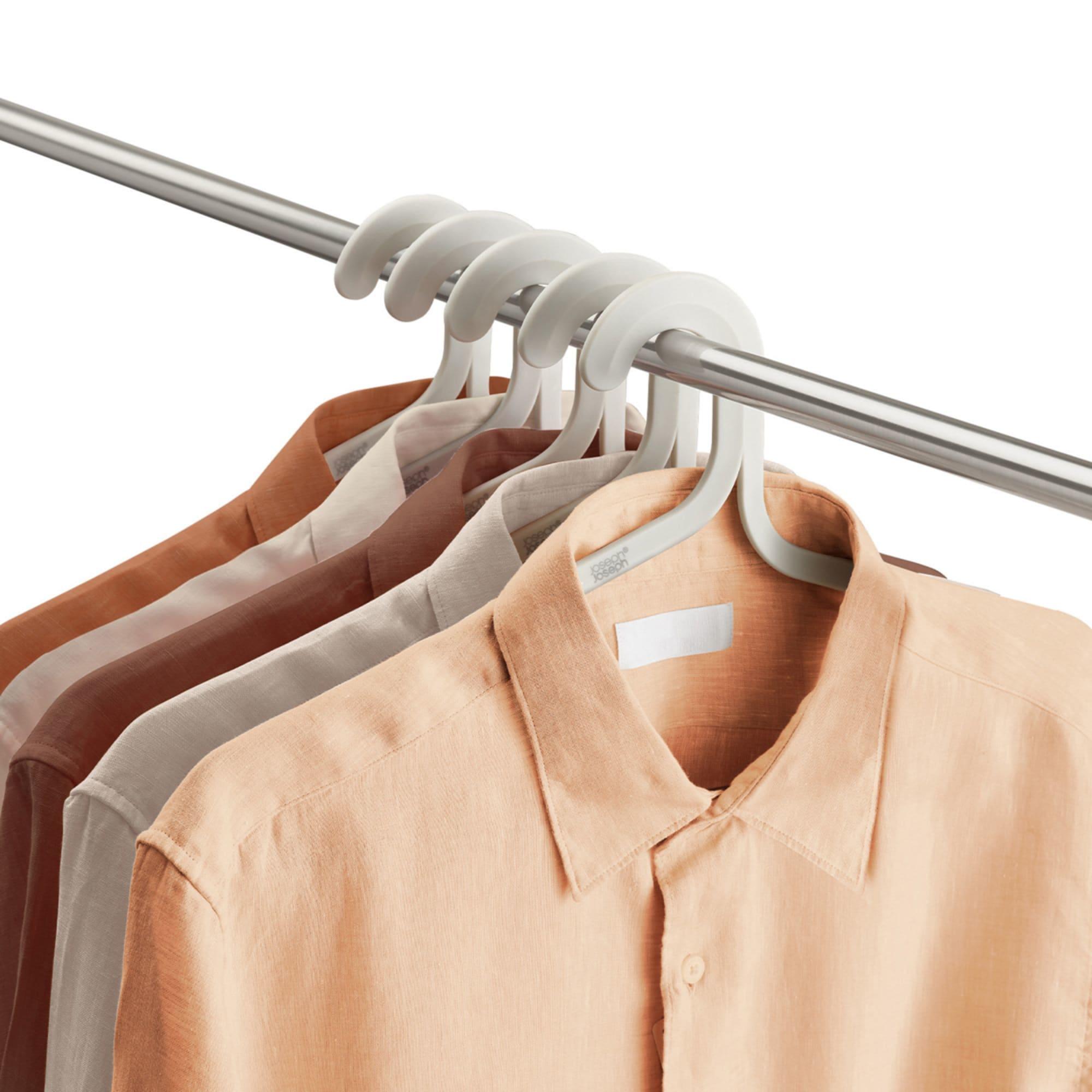 Joseph Joseph Orderly Anti Tangle Clothes Hanger Set of 5 Ecru Image 10