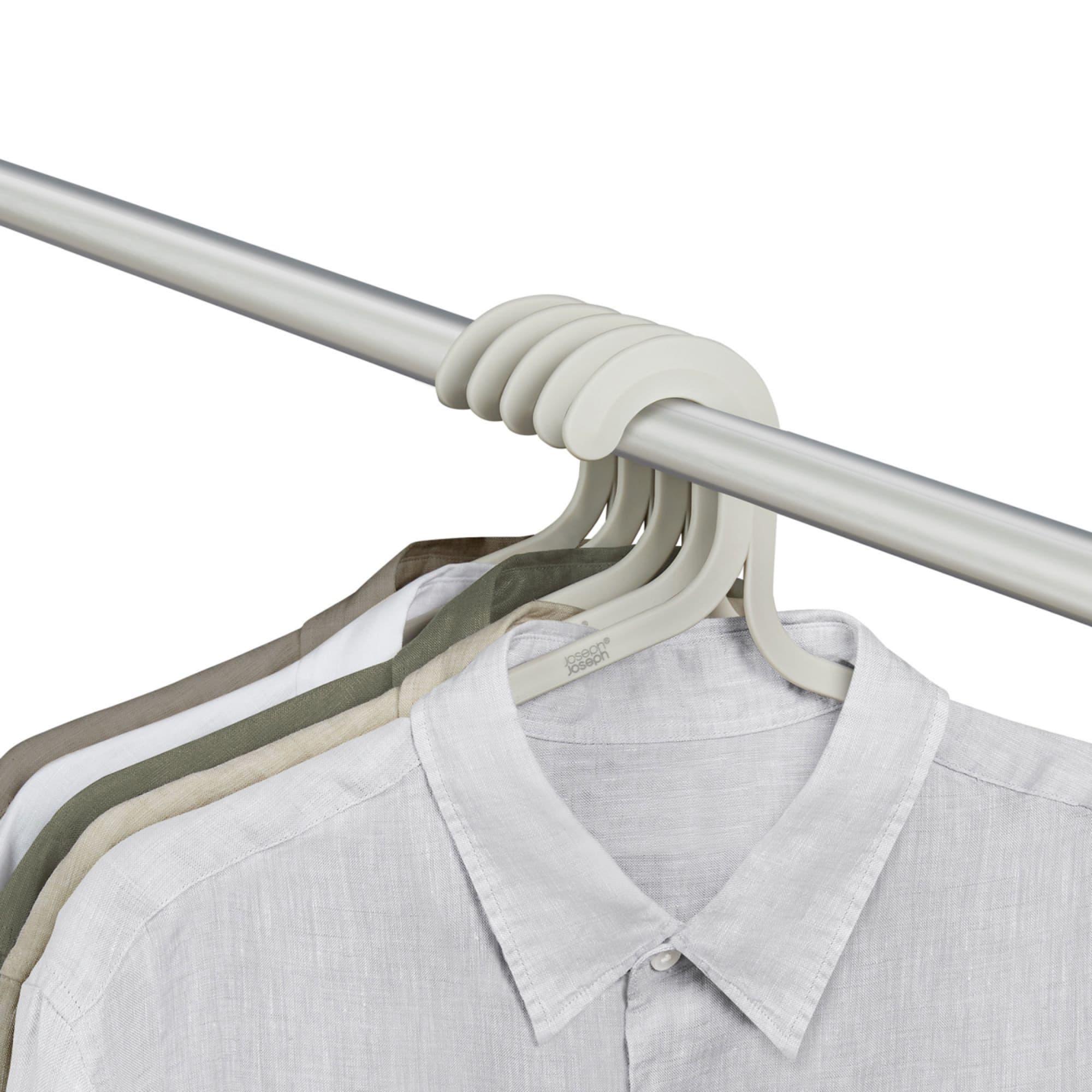 Joseph Joseph Orderly Anti Tangle Clothes Hanger Set of 5 Ecru Image 8