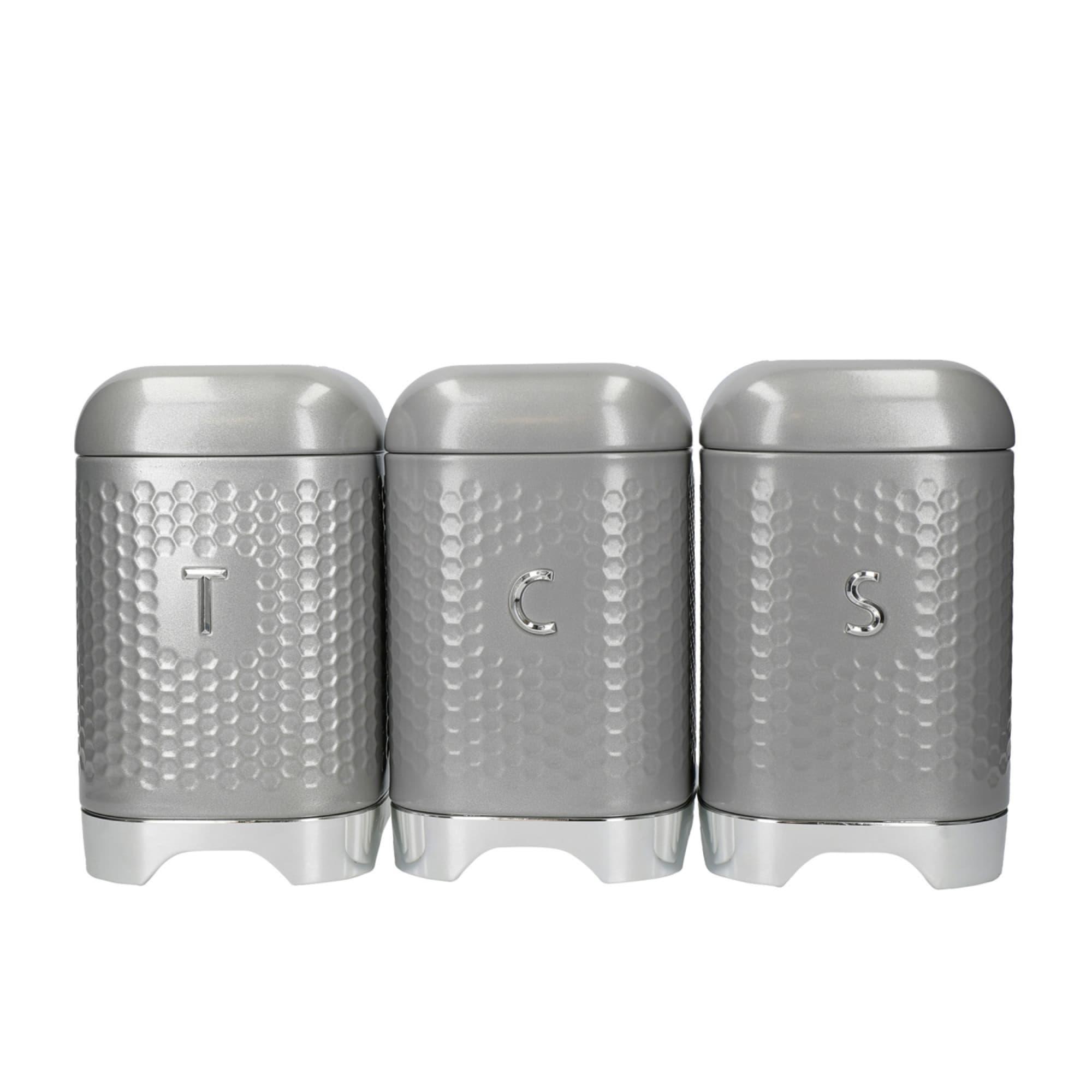 Kitchen Craft Lovello Canister Set of 3 Grey Image 1