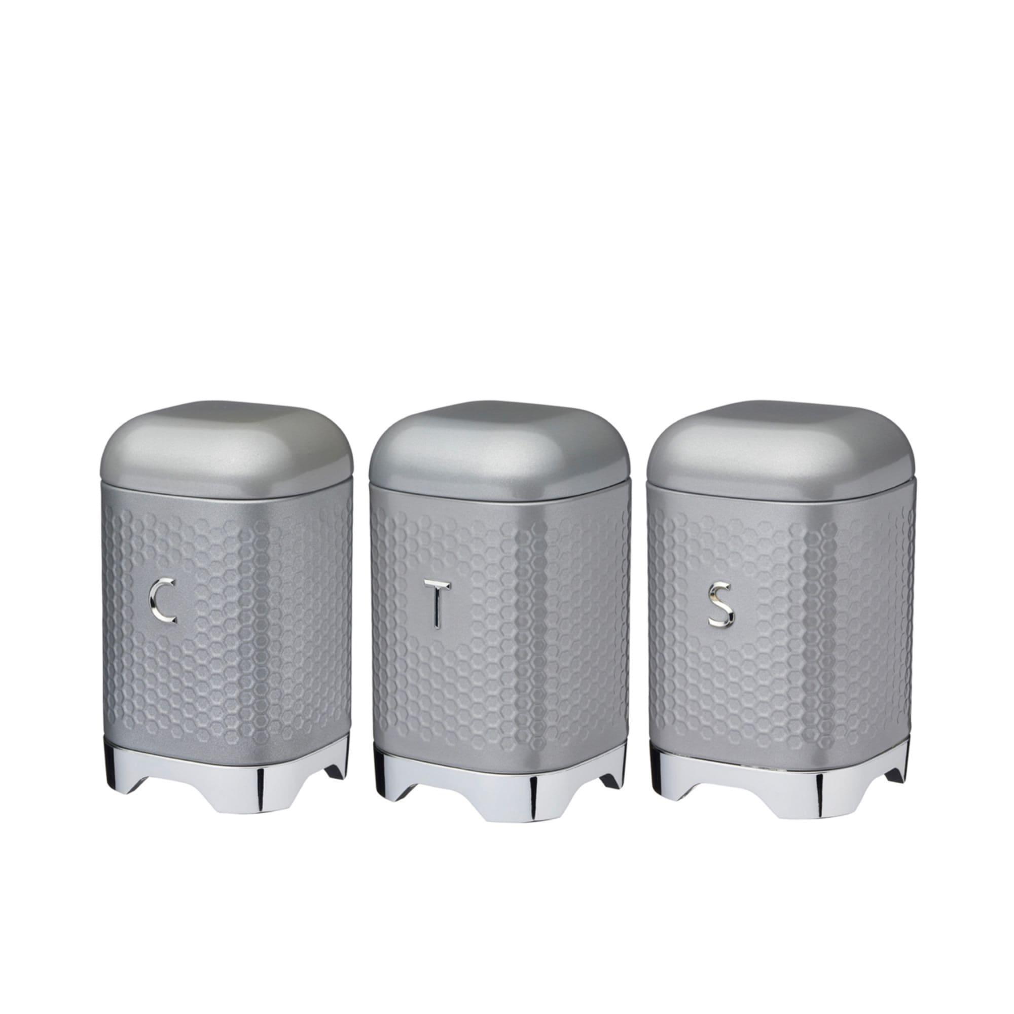 Kitchen Craft Lovello Canister Set of 3 Grey Image 3