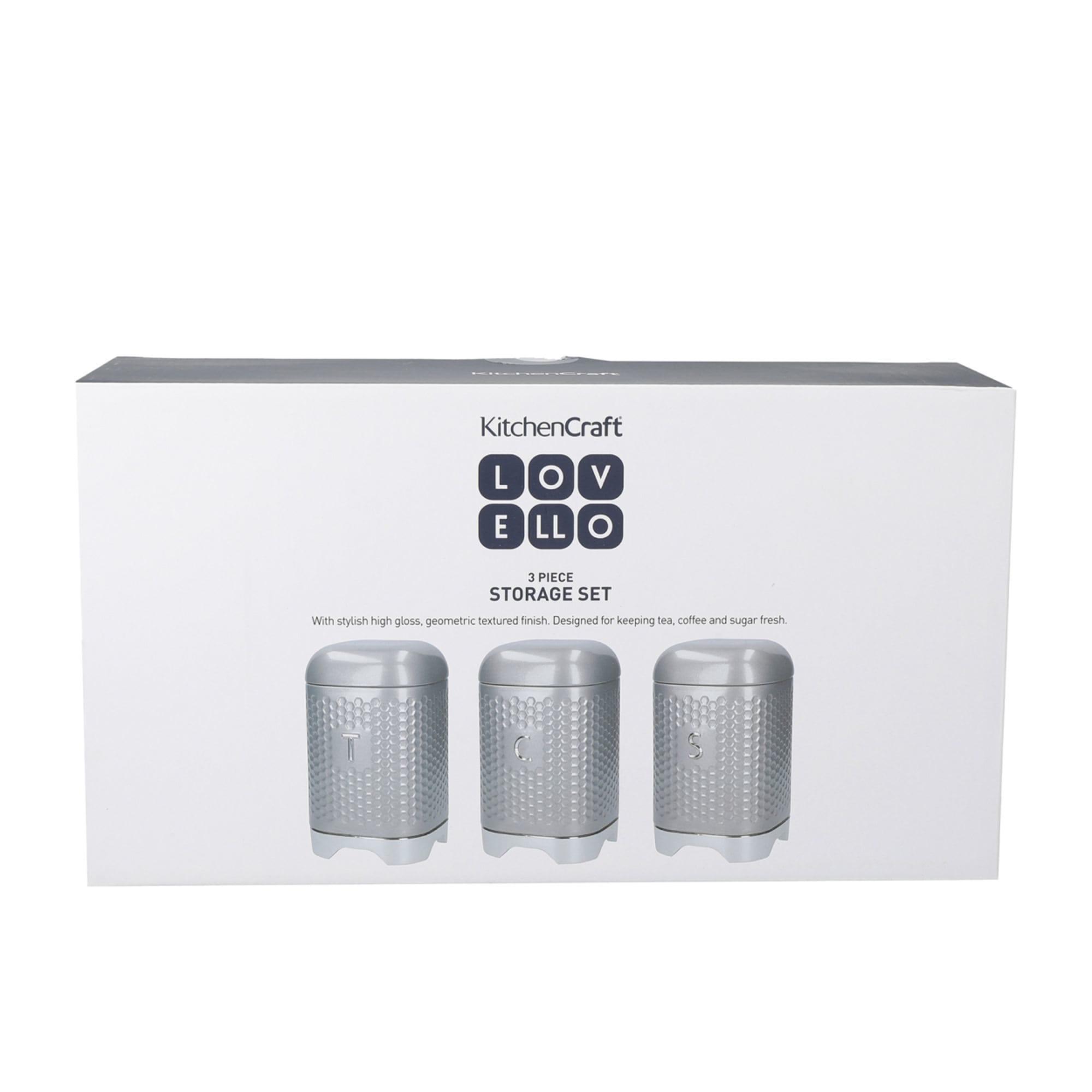 Kitchen Craft Lovello Canister Set of 3 Grey Image 8