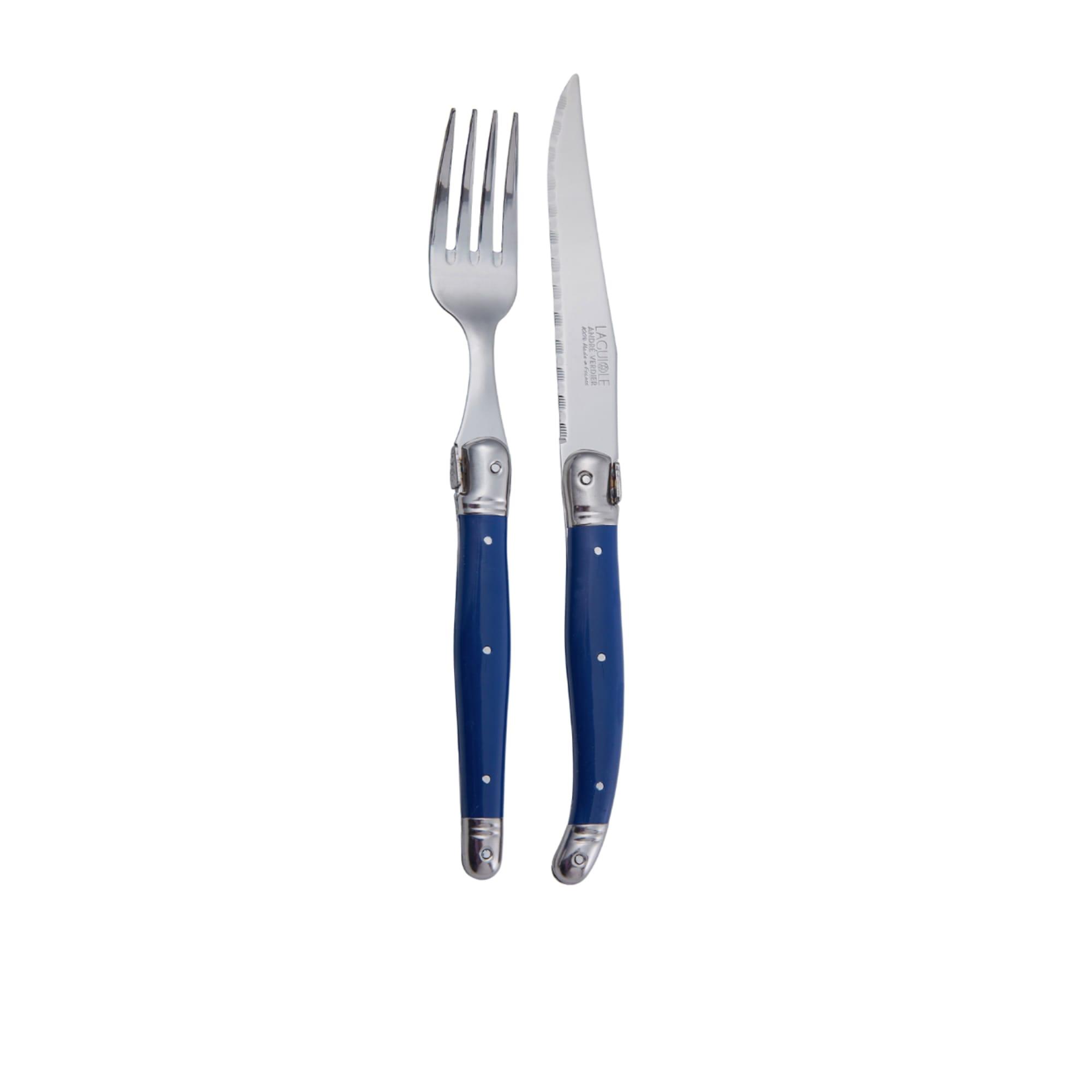 Laguiole by Andre Verdier Debutant Cutlery Set 24pc Blue Image 4