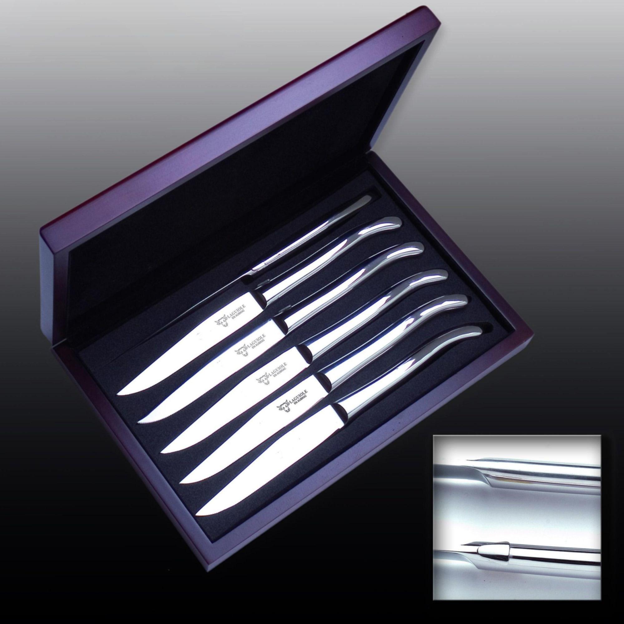 Laguiole en Aubrac Steak Knife Set of 6 Stainless Steel Image 3