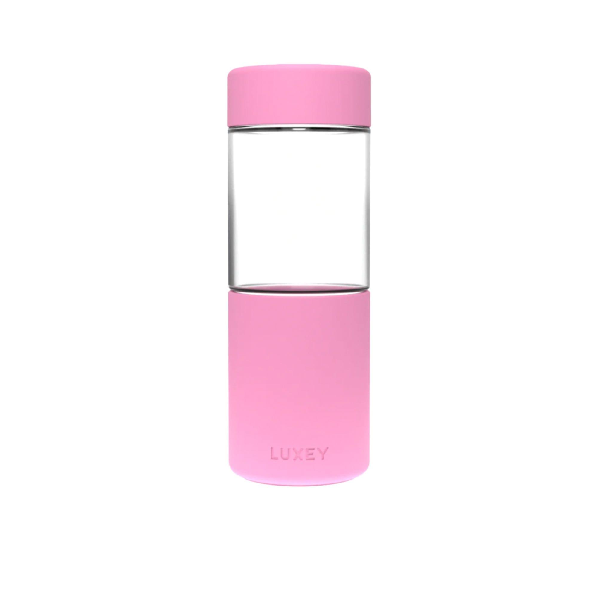Luxey Cup Glass Coffee and Smoothie Cup 473ml (16oz) Cheeky Pink Image 1