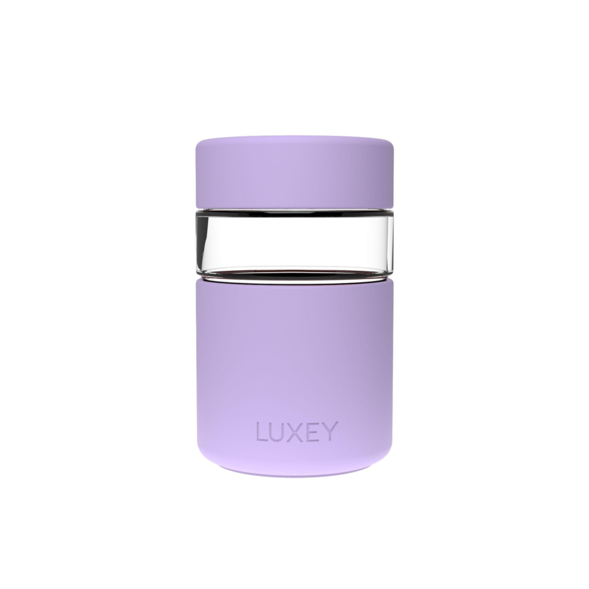 Luxey Cup RegularLUX Glass Coffee Cup 237ml (8oz) Sparkles Purple Image 1