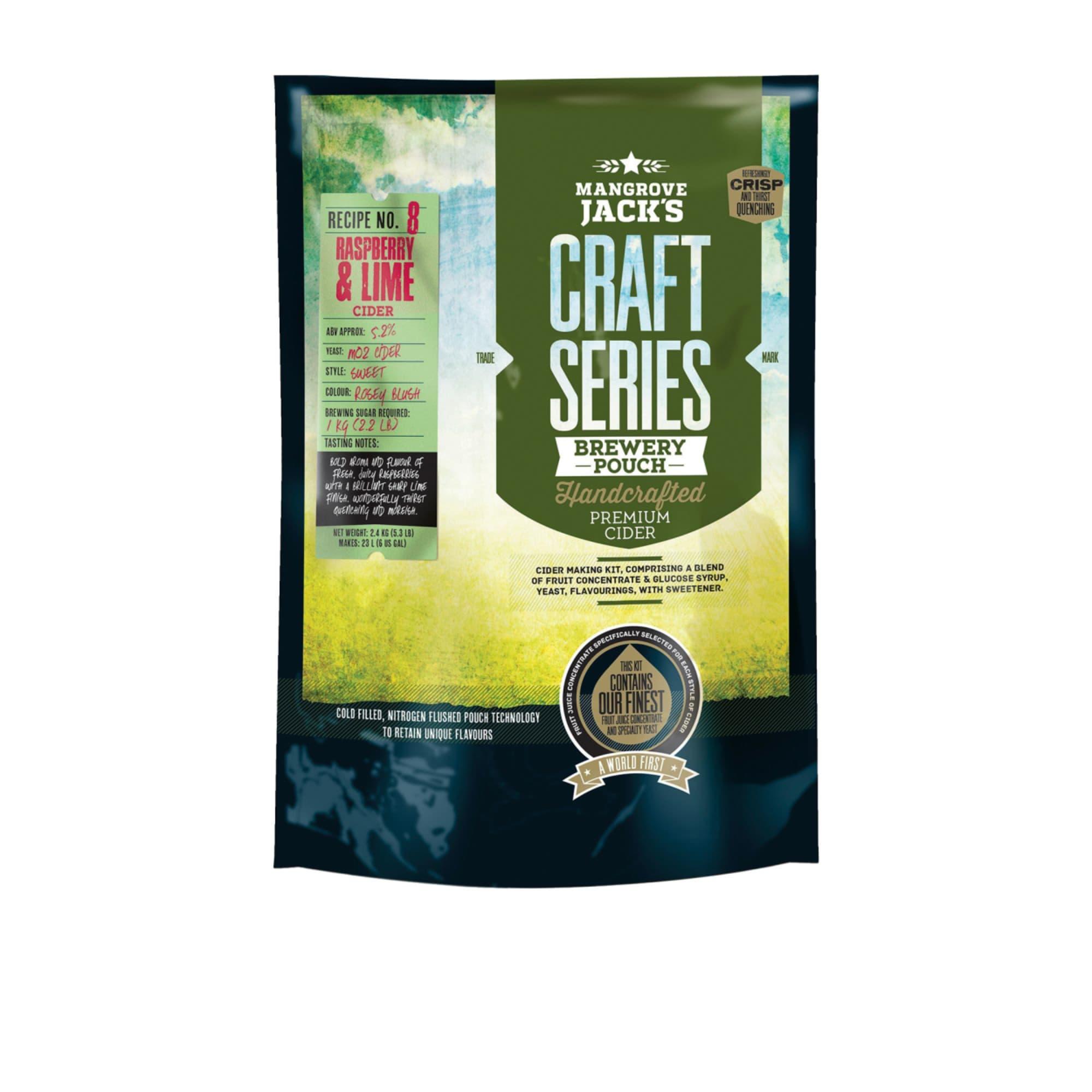 Mangrove Jack's Craft Series Brewery Pouch Raspberry and Lime Cider Image 1