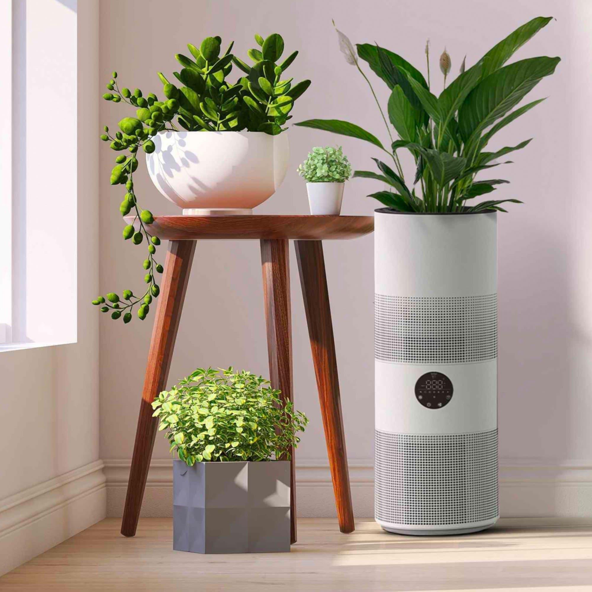 MyGenie Tower Air Purifier with Planter and Wi-Fi CADR 200m3/h White Image 3