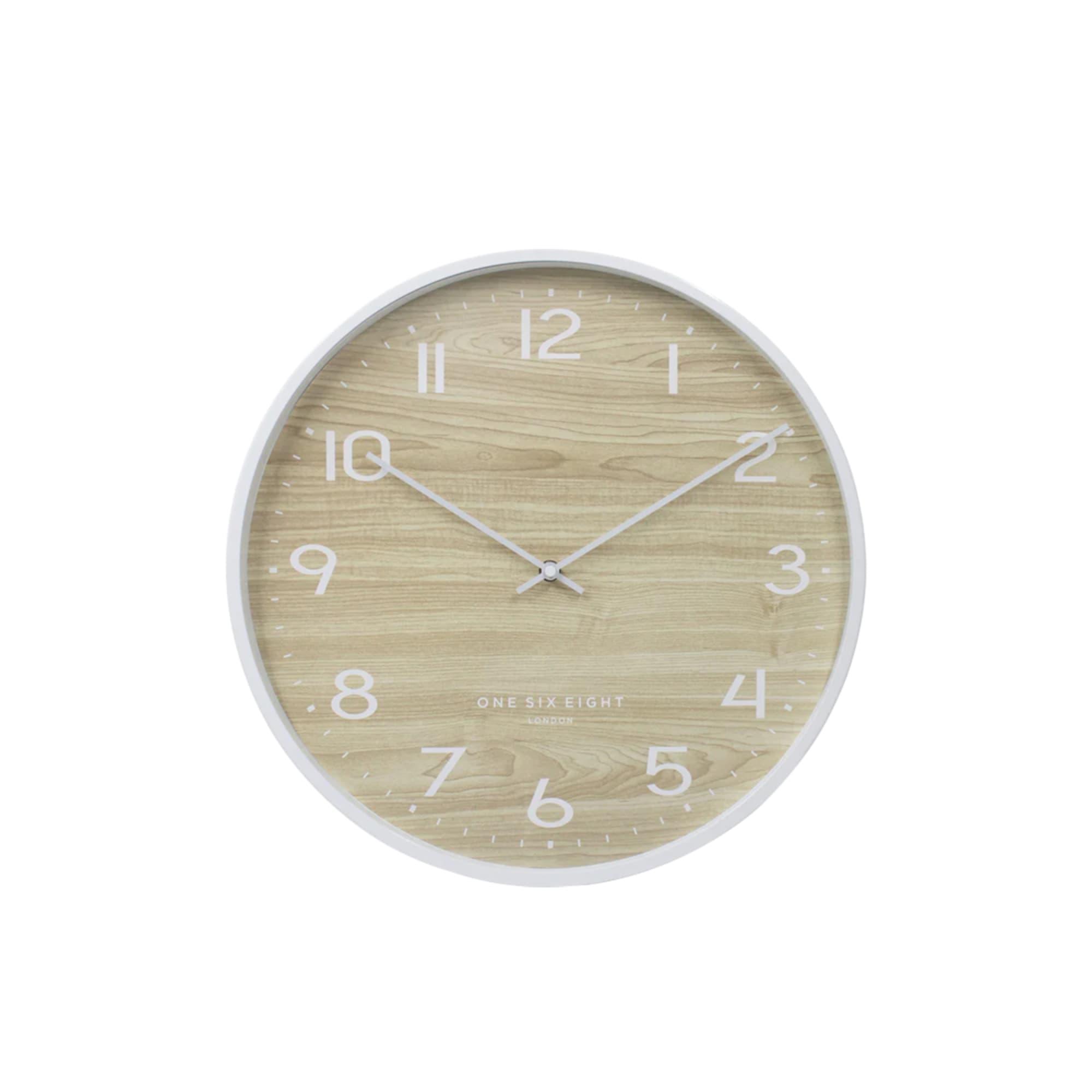 One Six Eight London Taylor Silent Wall Clock 40cm White Image 1