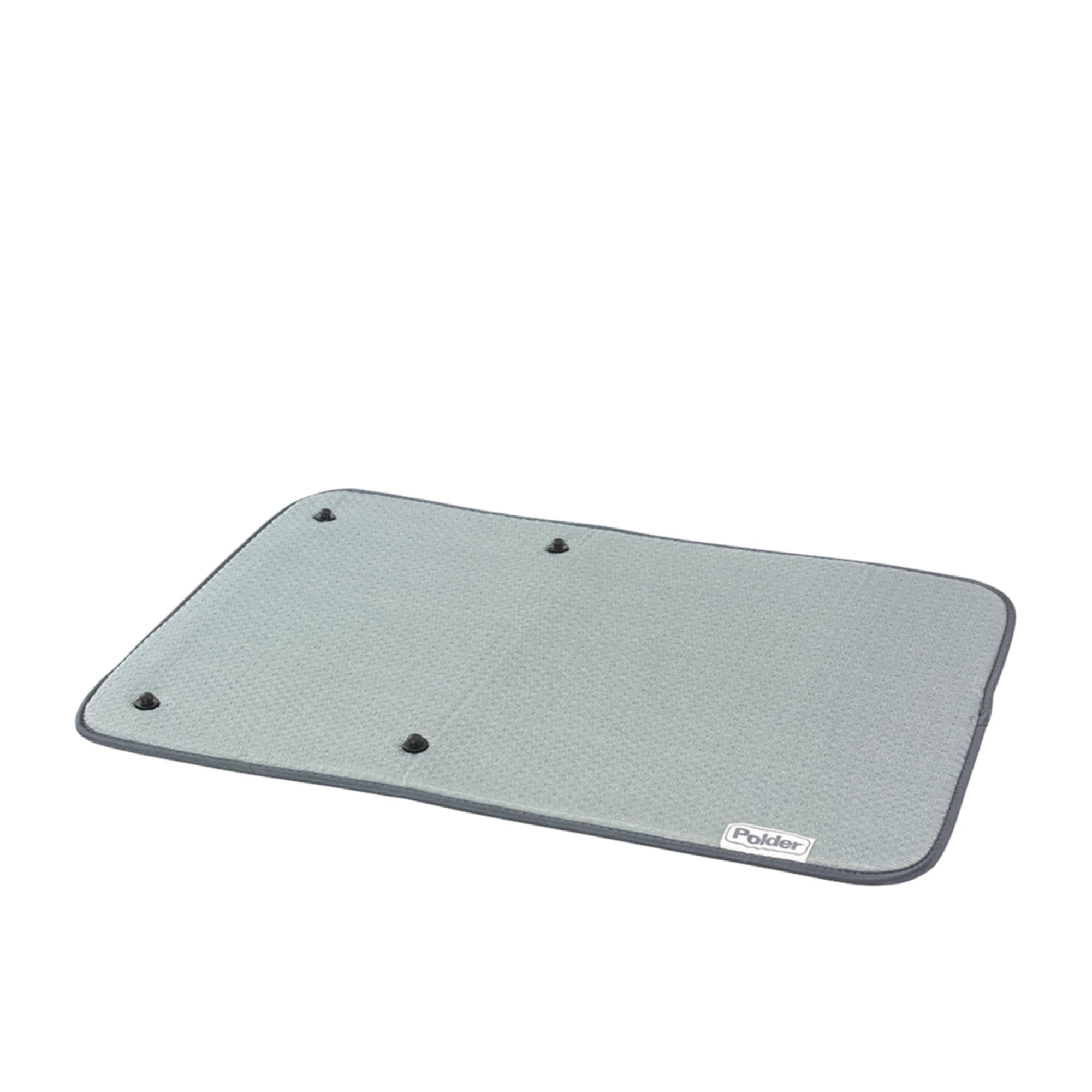 Polder Microfibre Drying Mat with Glass Tray Gray Image 4