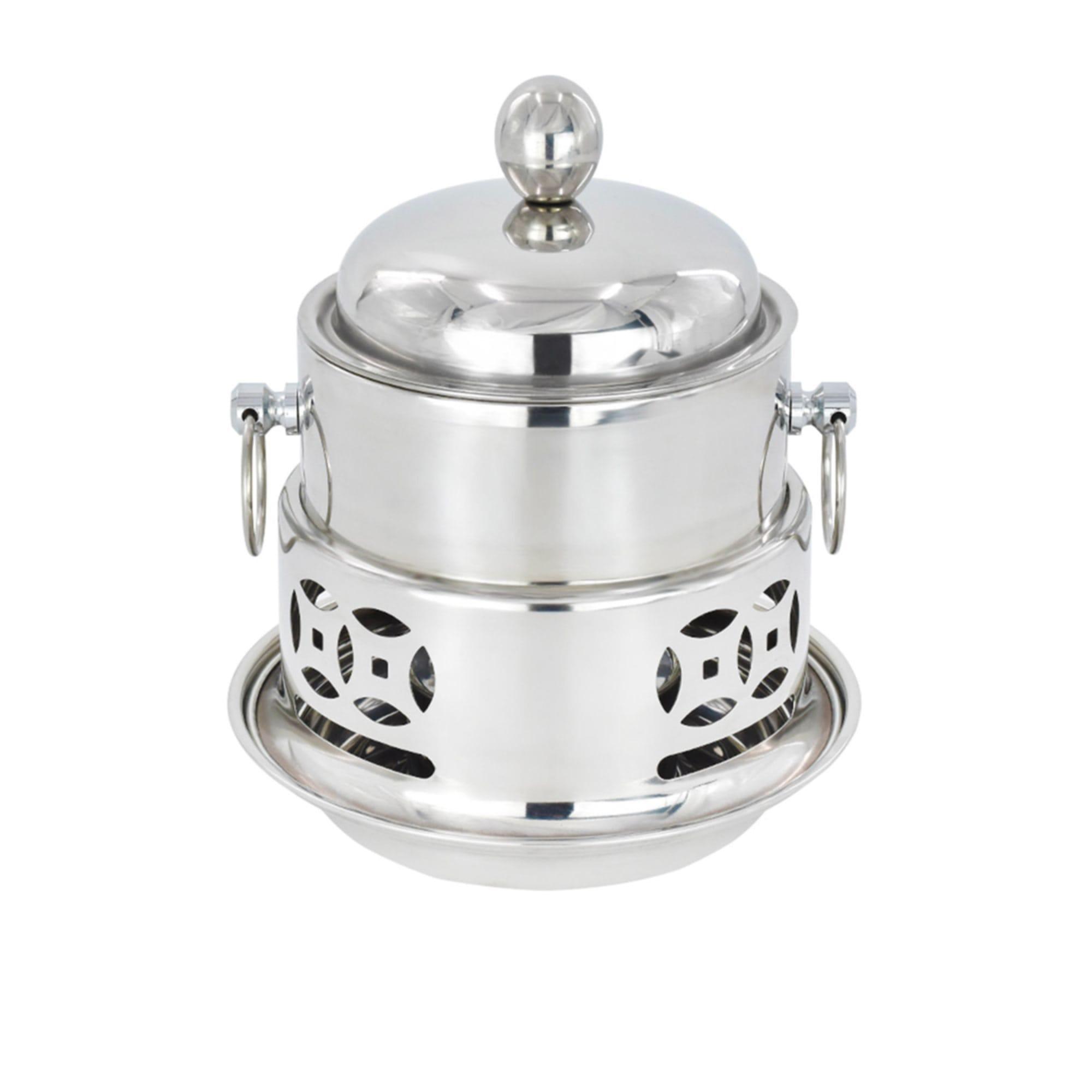 Soga Round Stainless Steel Single Hot Pot with Lid 23cm Set of 2 Image 6
