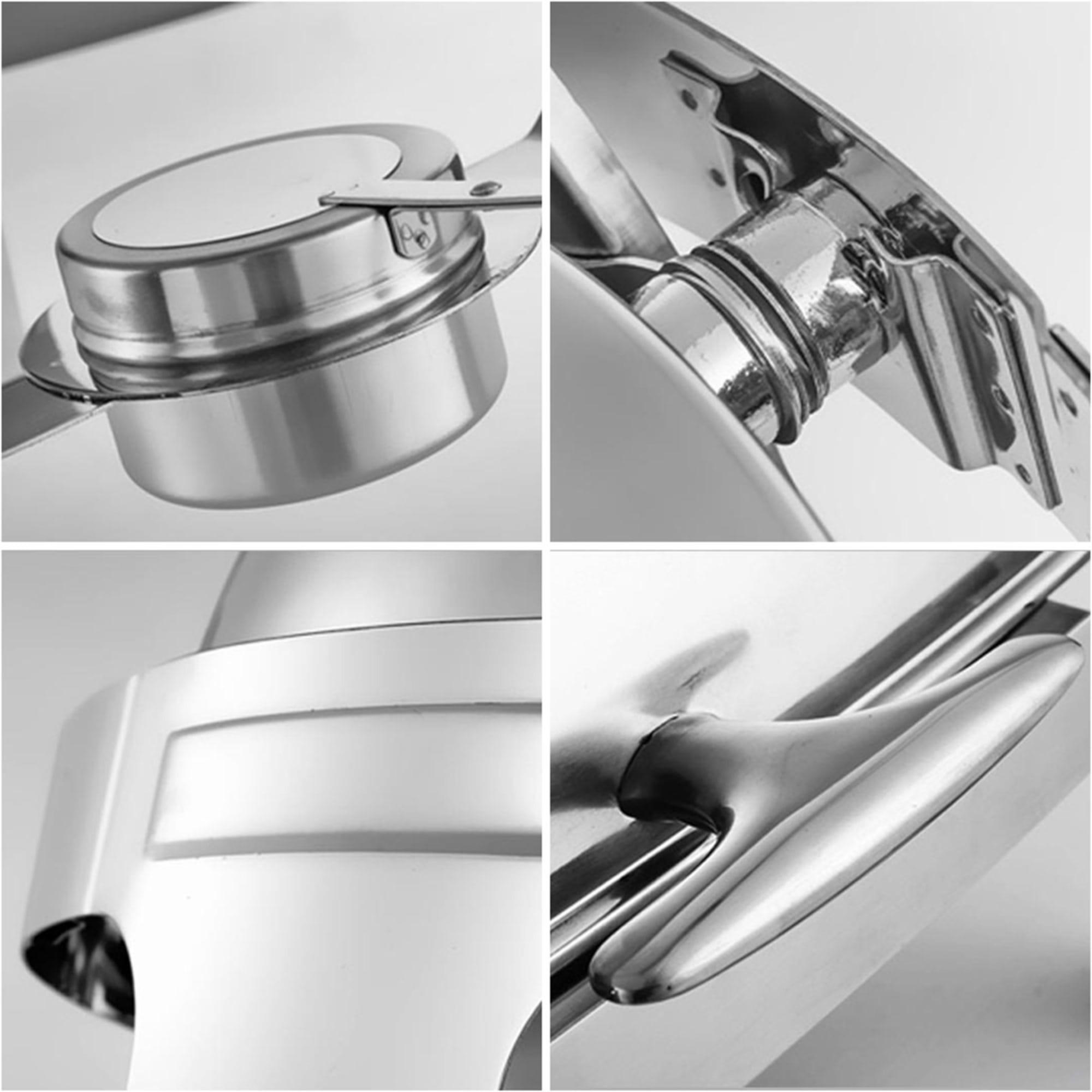 Soga Round Stainless Steel Chafing Dish with Glass Roll Top Image 4