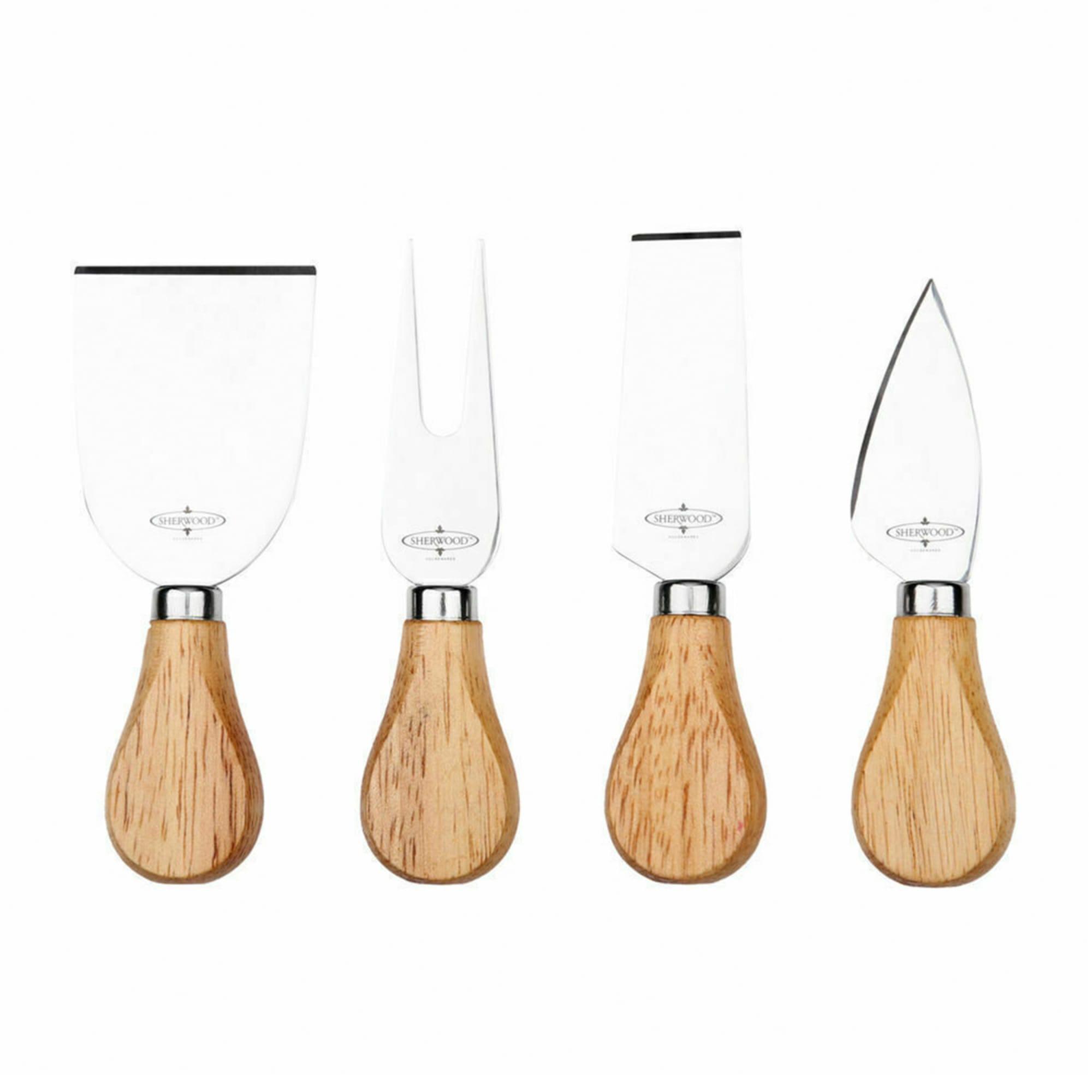 Sherwood Cheese Knife Set with Wooden Board 4pc Image 3