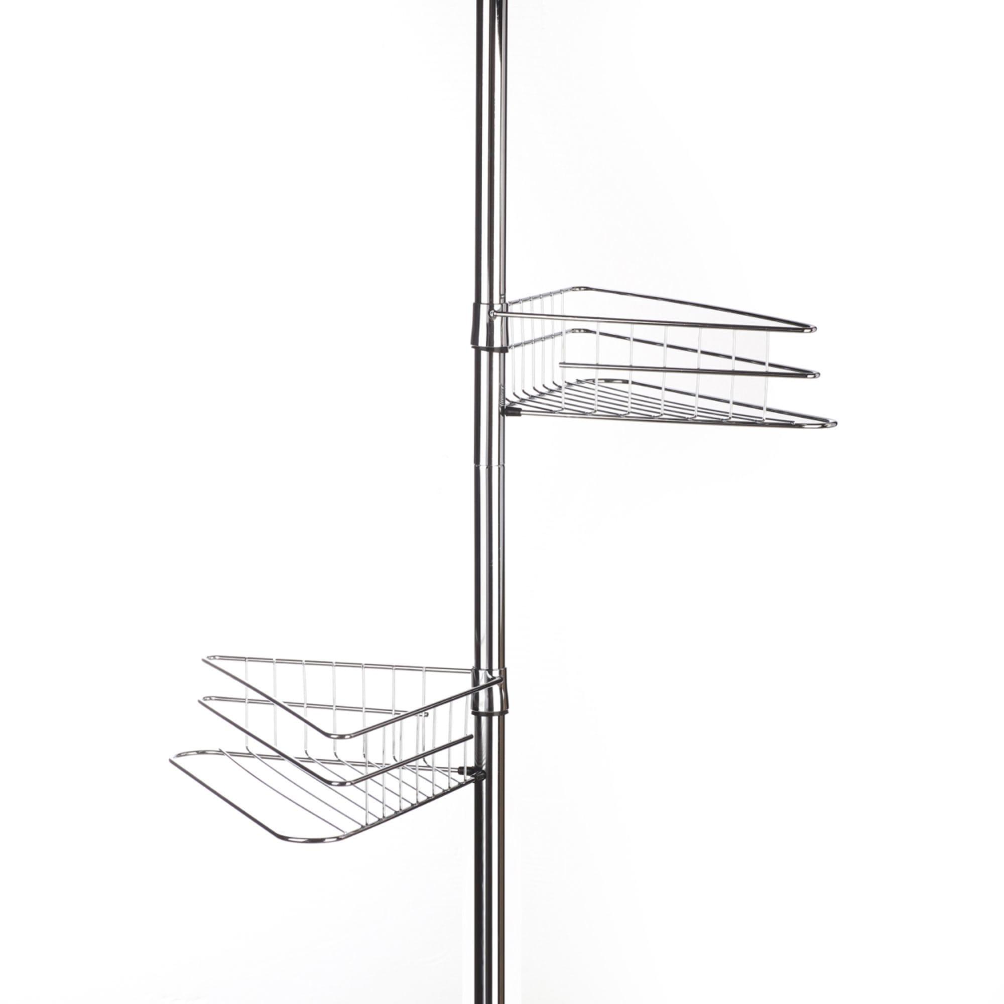 Sherwood Home 4 Tier Shower Caddy Silver Image 5
