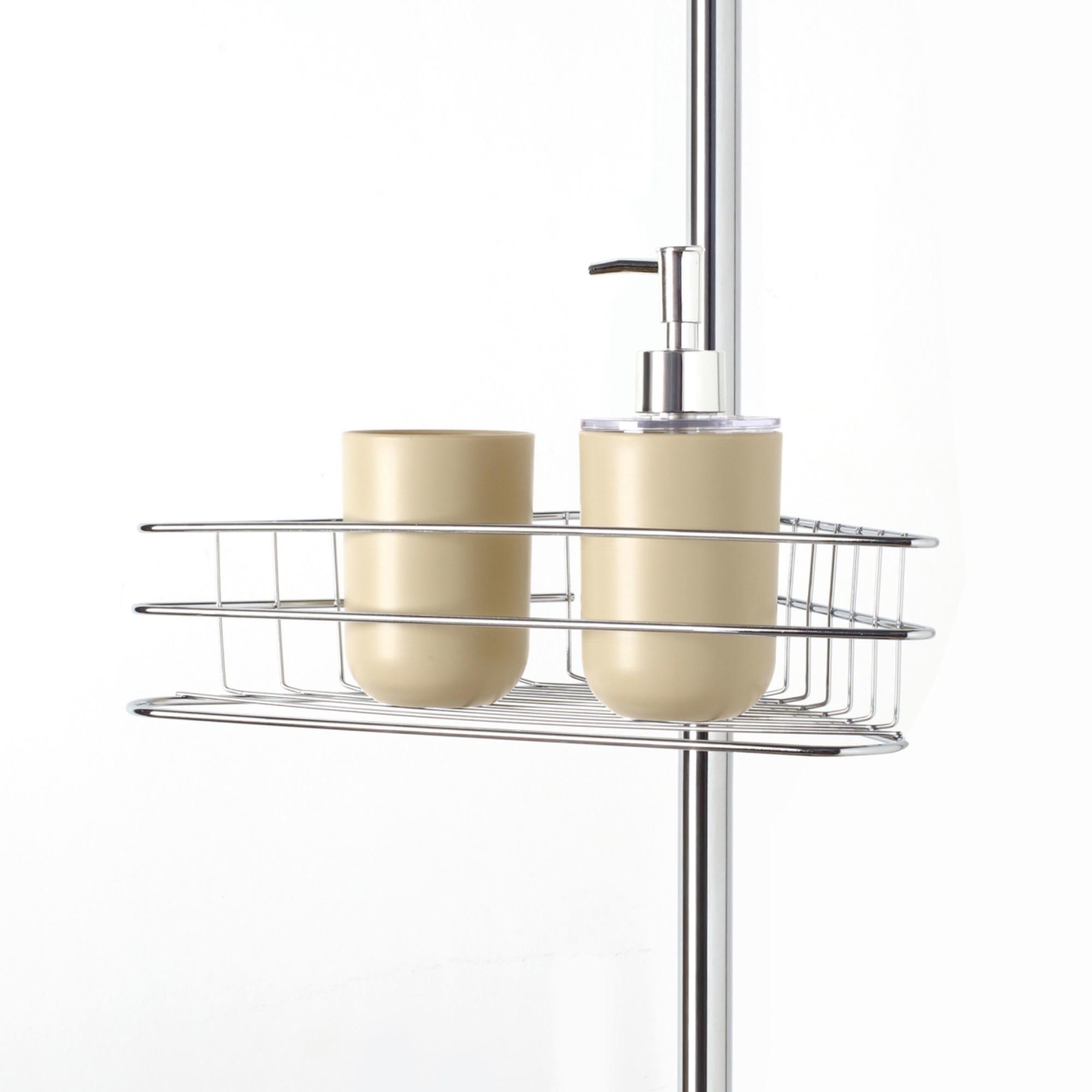 Sherwood Home 4 Tier Shower Caddy Silver Image 6