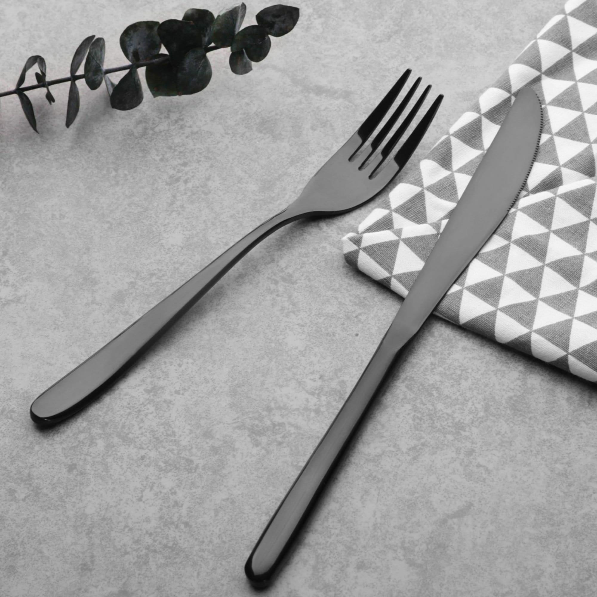 Sherwood Home Cutlery Set 24pc Black Image 3