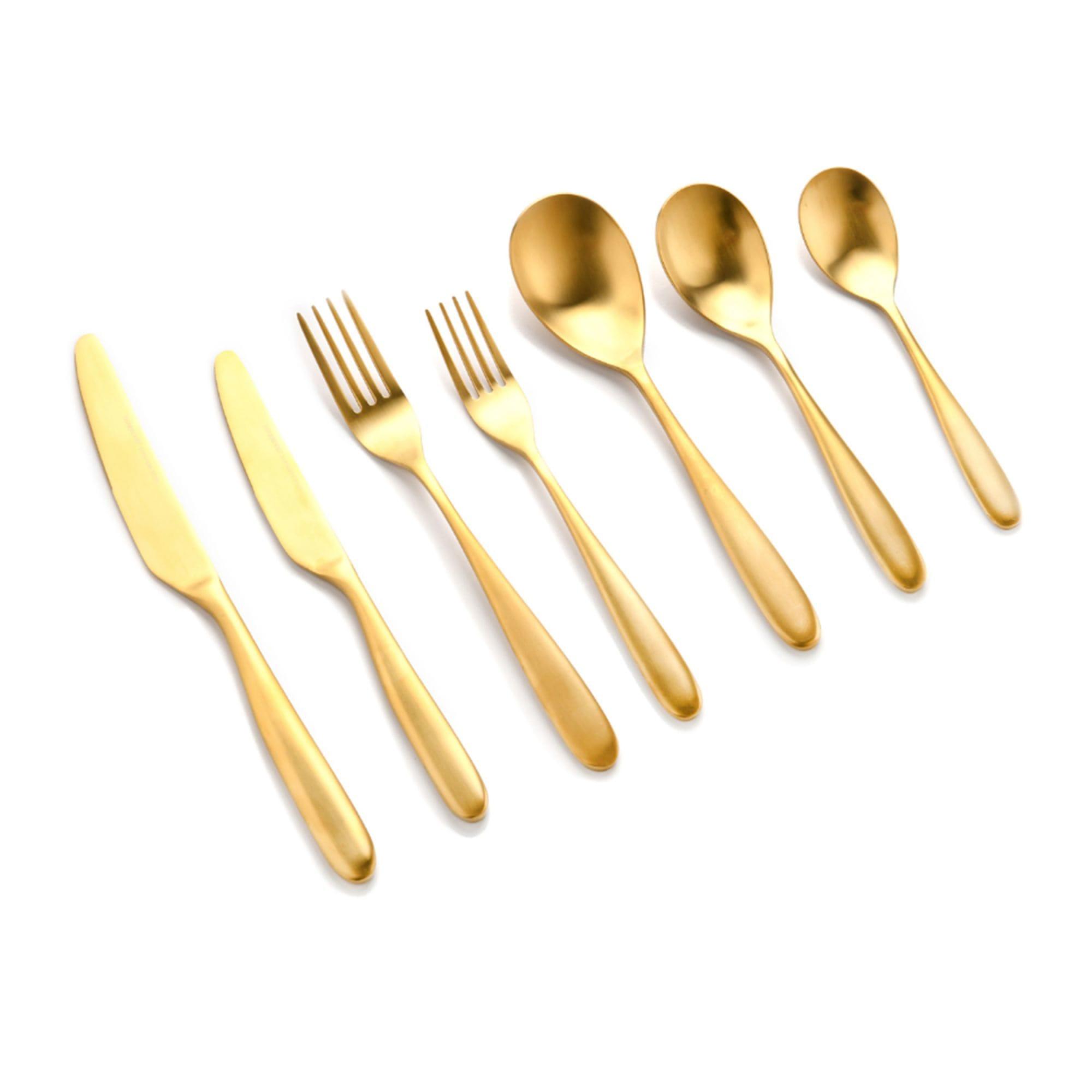 Sherwood Nouveau Cutlery Set 56pc Matte Gold Image 4