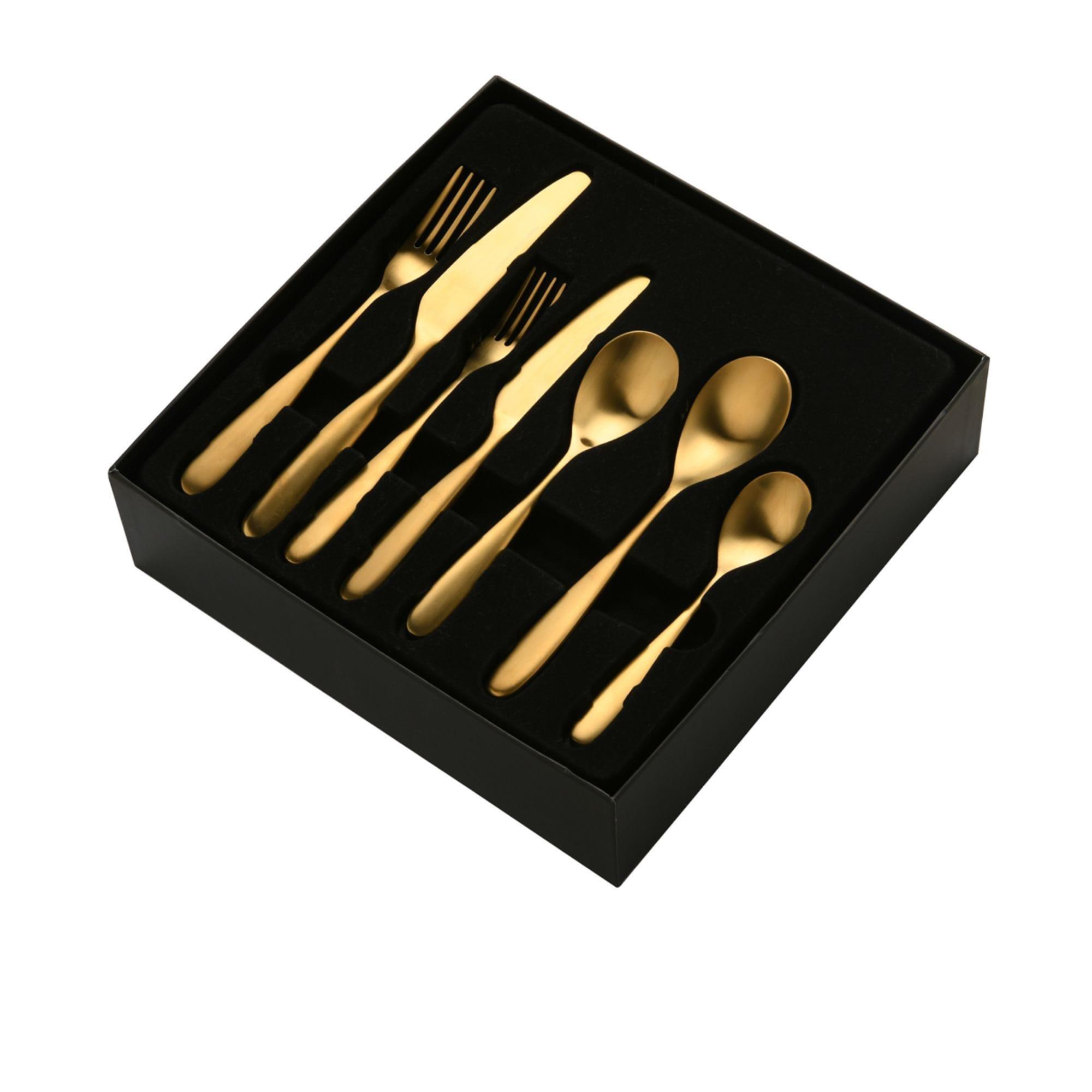 Sherwood Nouveau Cutlery Set 56pc Matte Gold Image 6