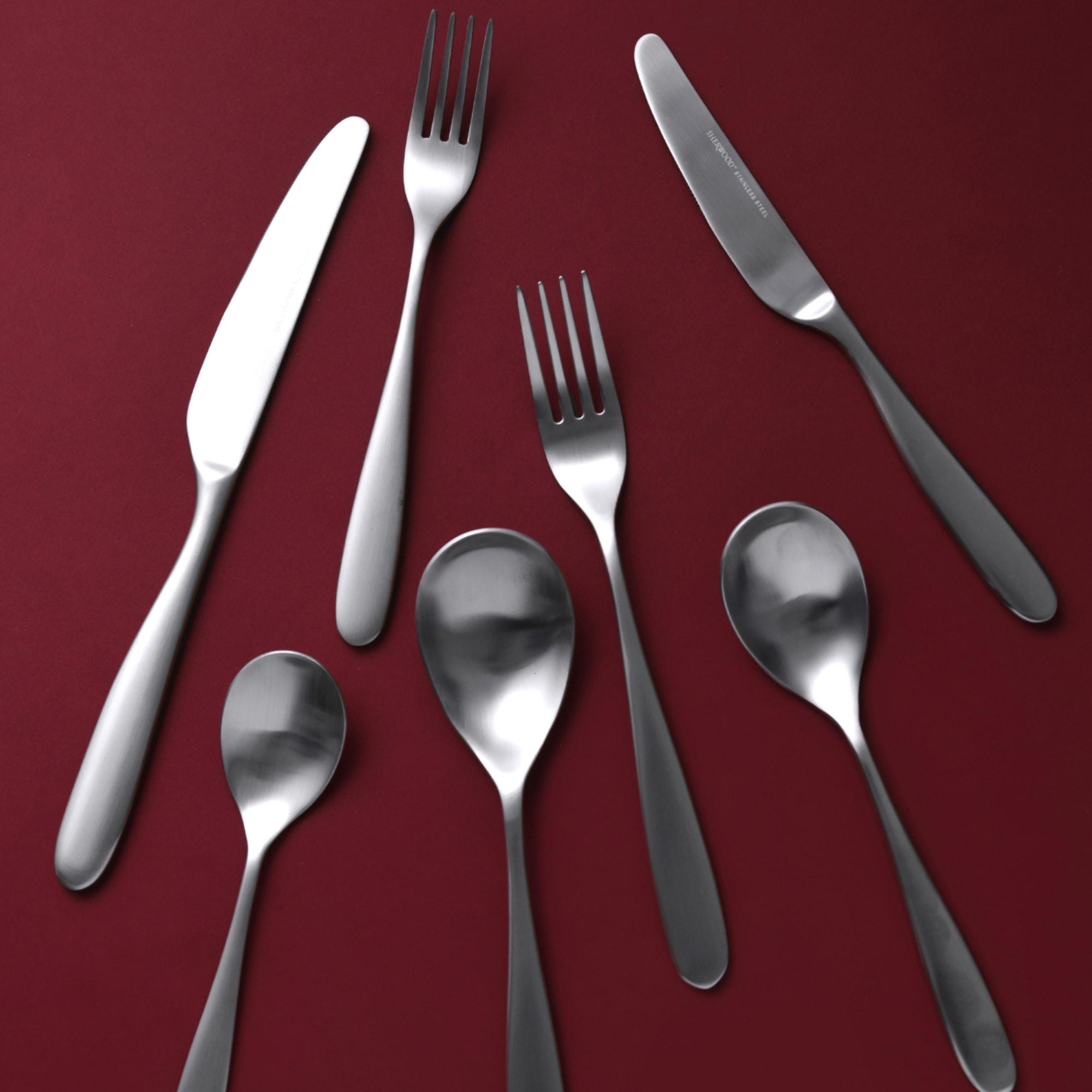 Sherwood Nouveau Cutlery Set 42pc Matte Silver Image 3