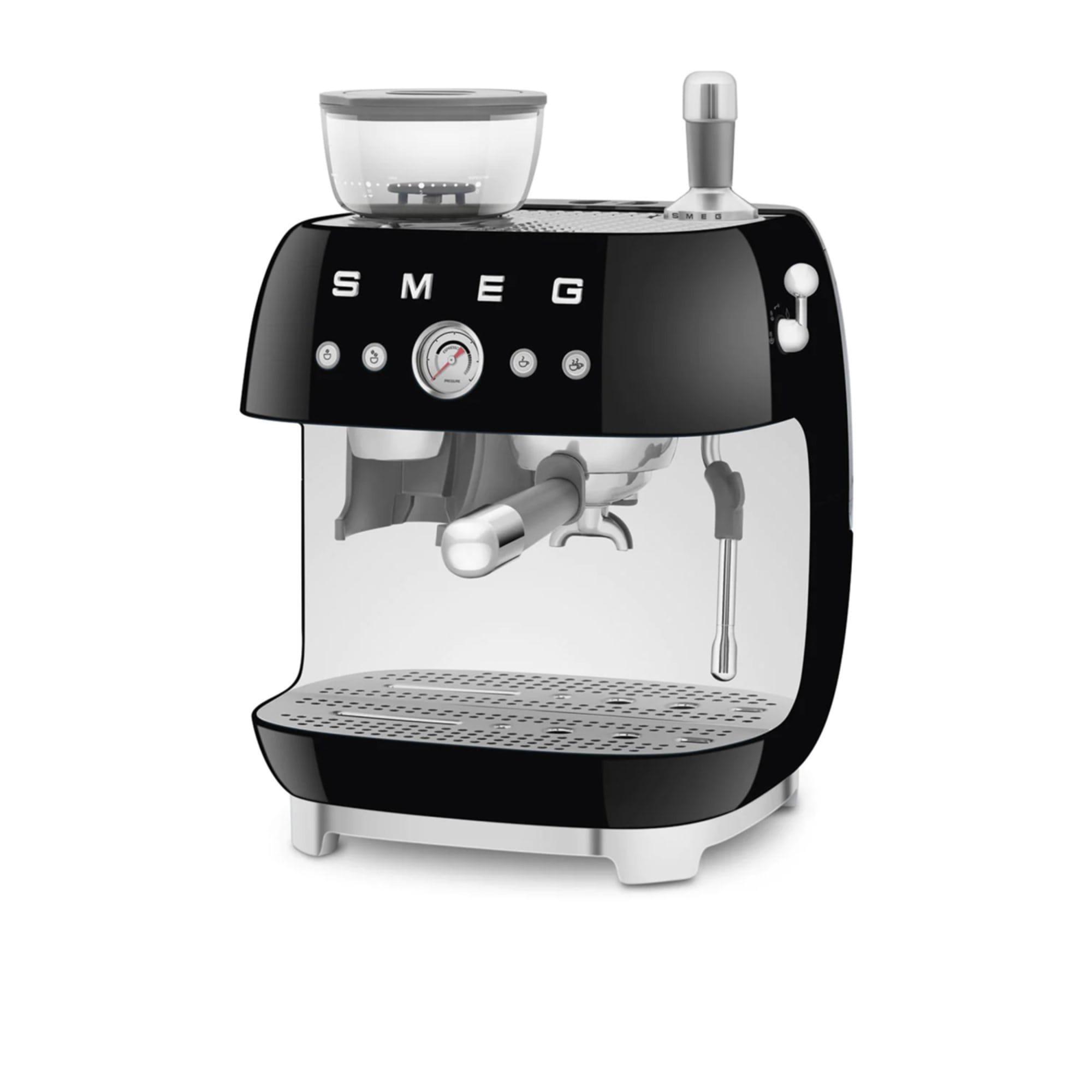 Smeg 50's Retro Style Espresso Machine with Built In Grinder Black Image 10