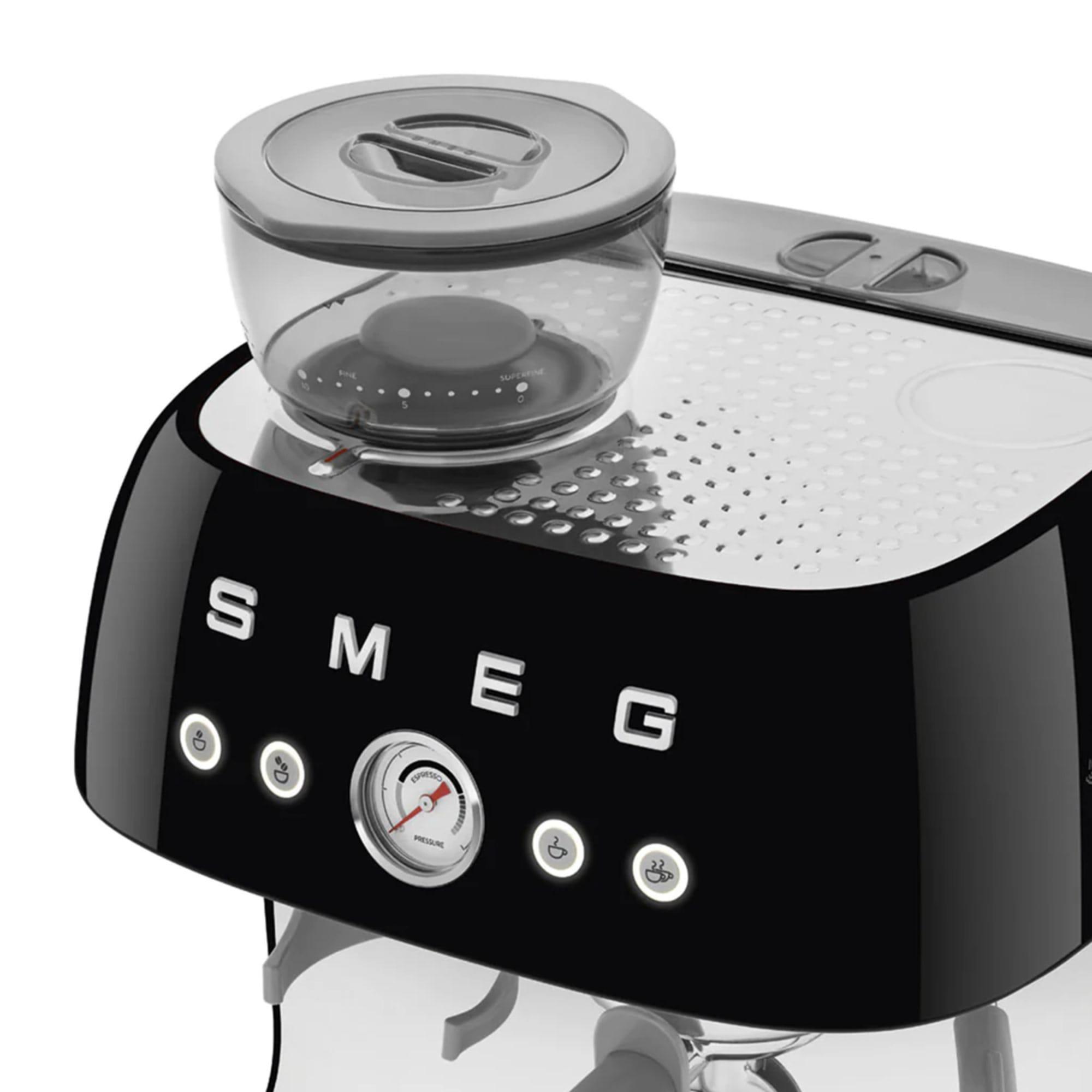 Smeg 50's Retro Style Espresso Machine with Built In Grinder Black Image 4