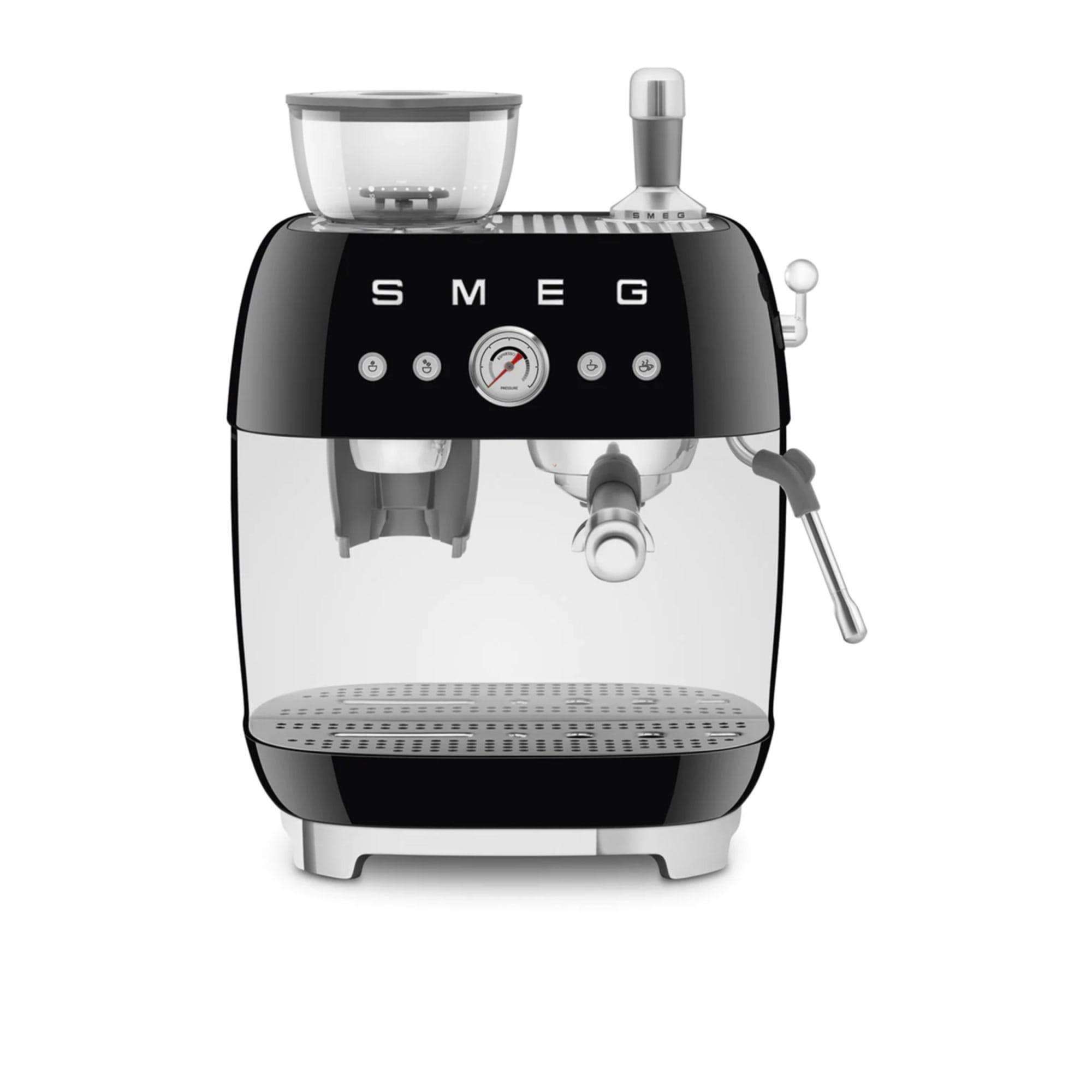 Smeg 50's Retro Style Espresso Machine with Built In Grinder Black Image 9