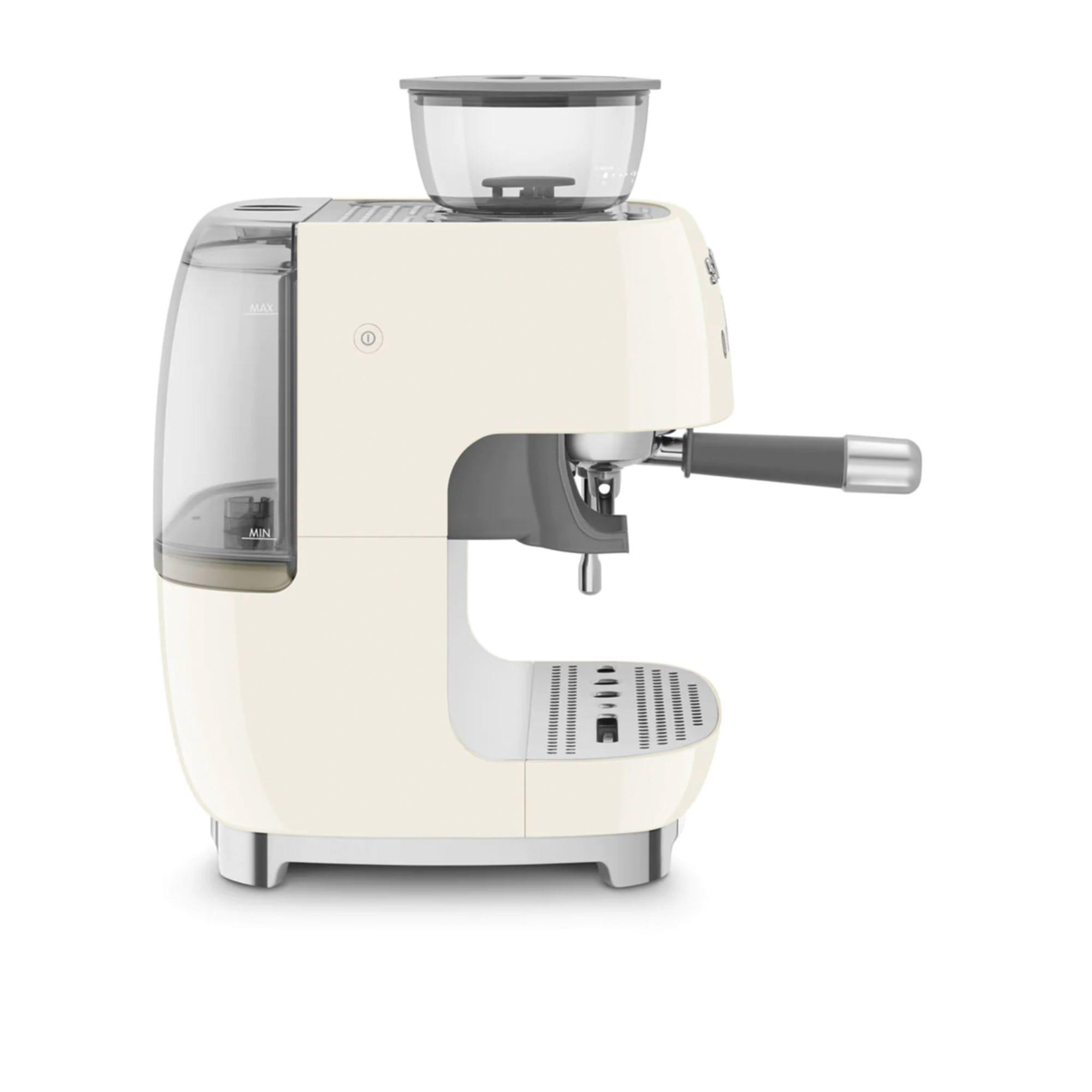 Smeg 50's Retro Style Espresso Machine with Built In Grinder Cream Image 3