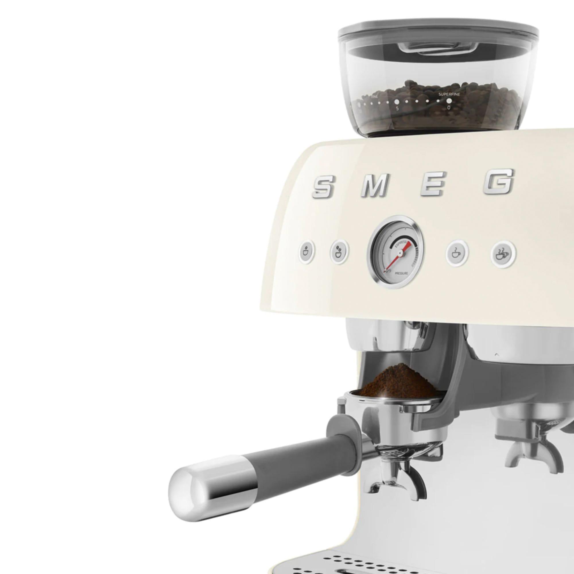 Smeg 50's Retro Style Espresso Machine with Built In Grinder Cream Image 6