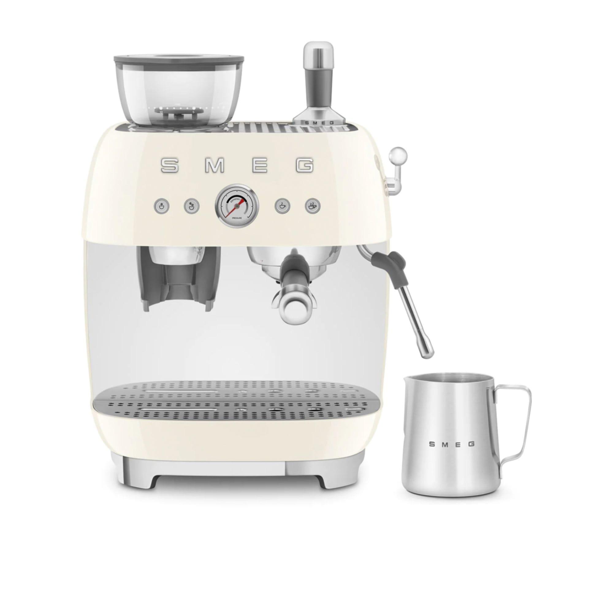 Smeg 50's Retro Style Espresso Machine with Built In Grinder Cream Image 9