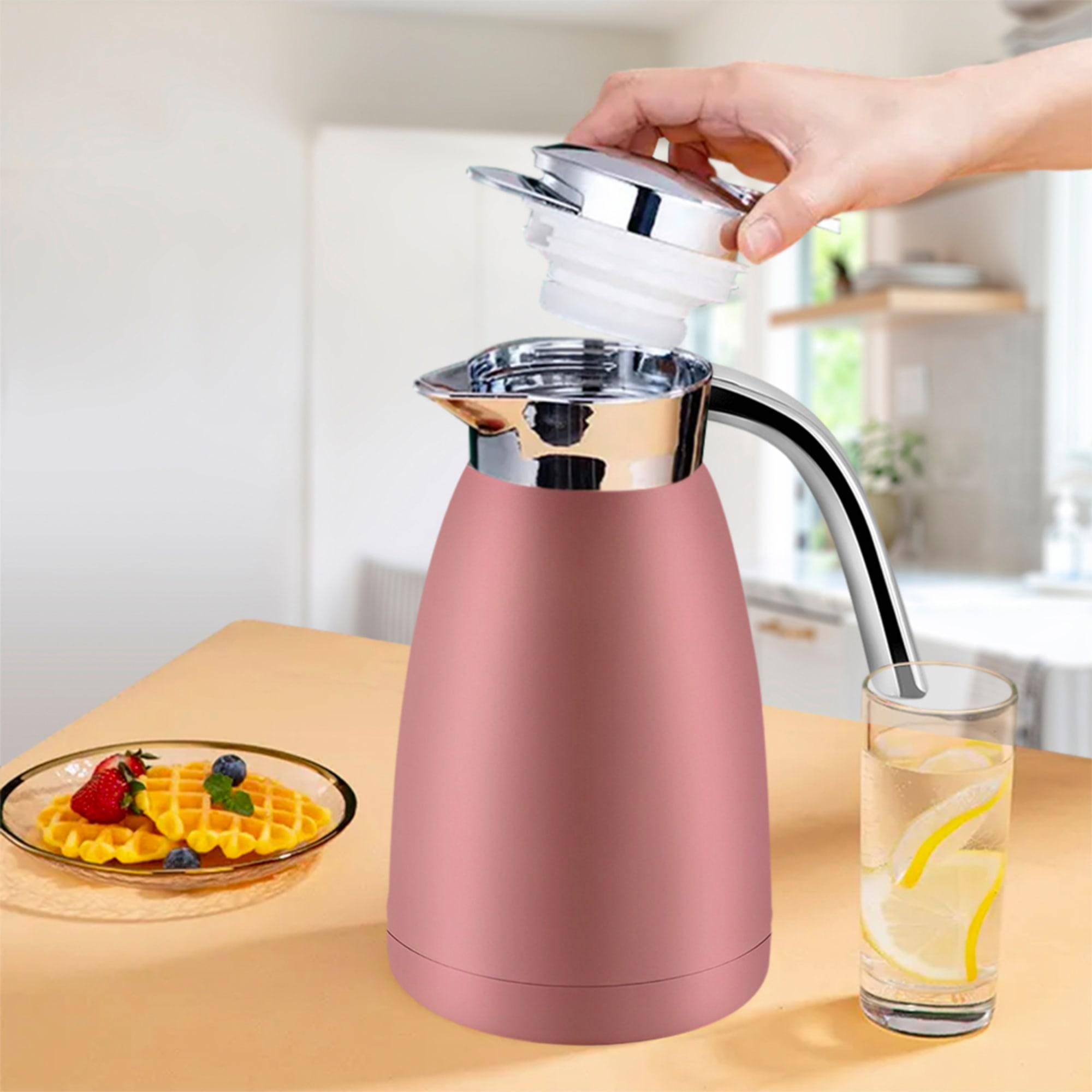 Soga Stainless Steel Insulated Kettle 2.2L Pink Image 4