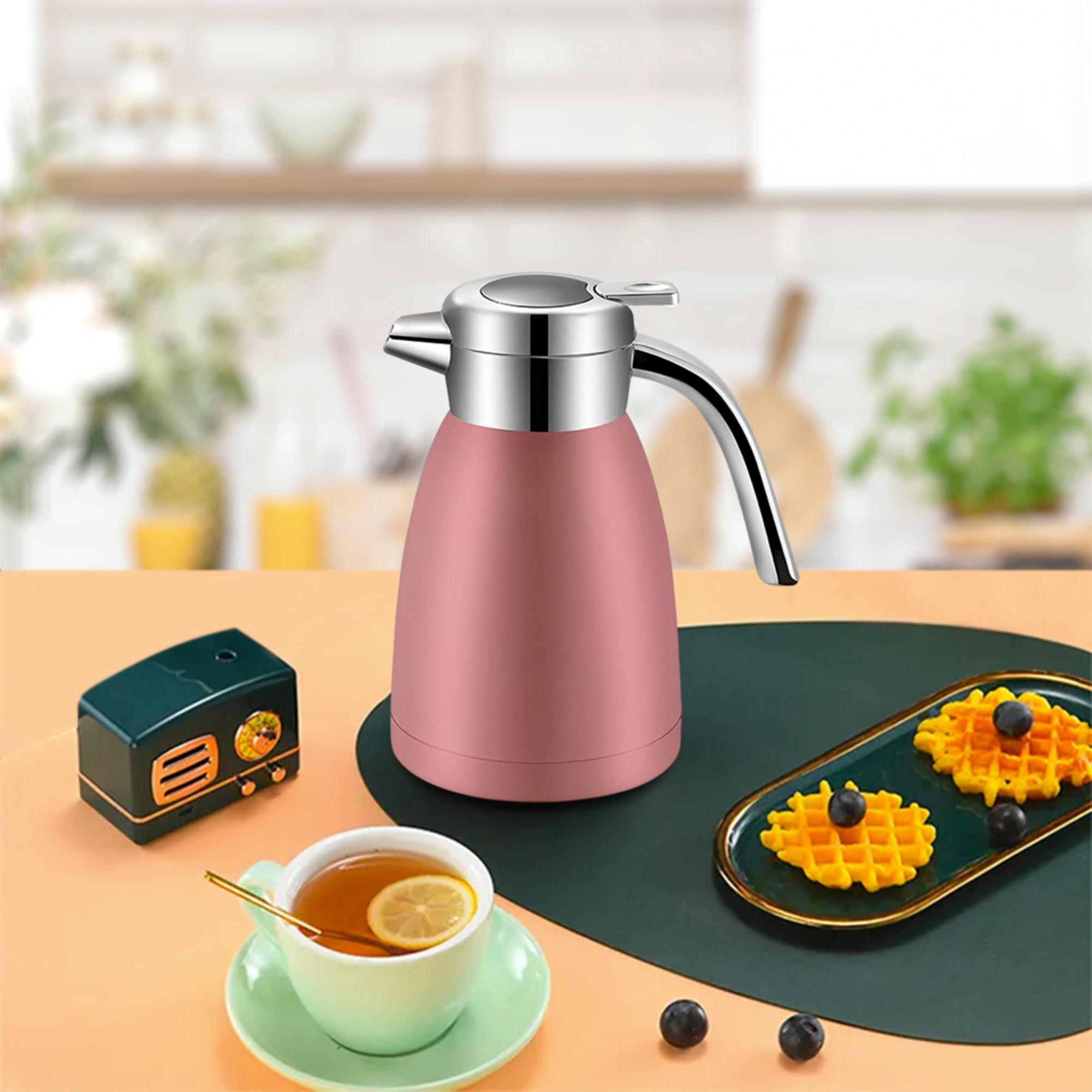 Soga Stainless Steel Insulated Kettle 2.2L Pink Image 6