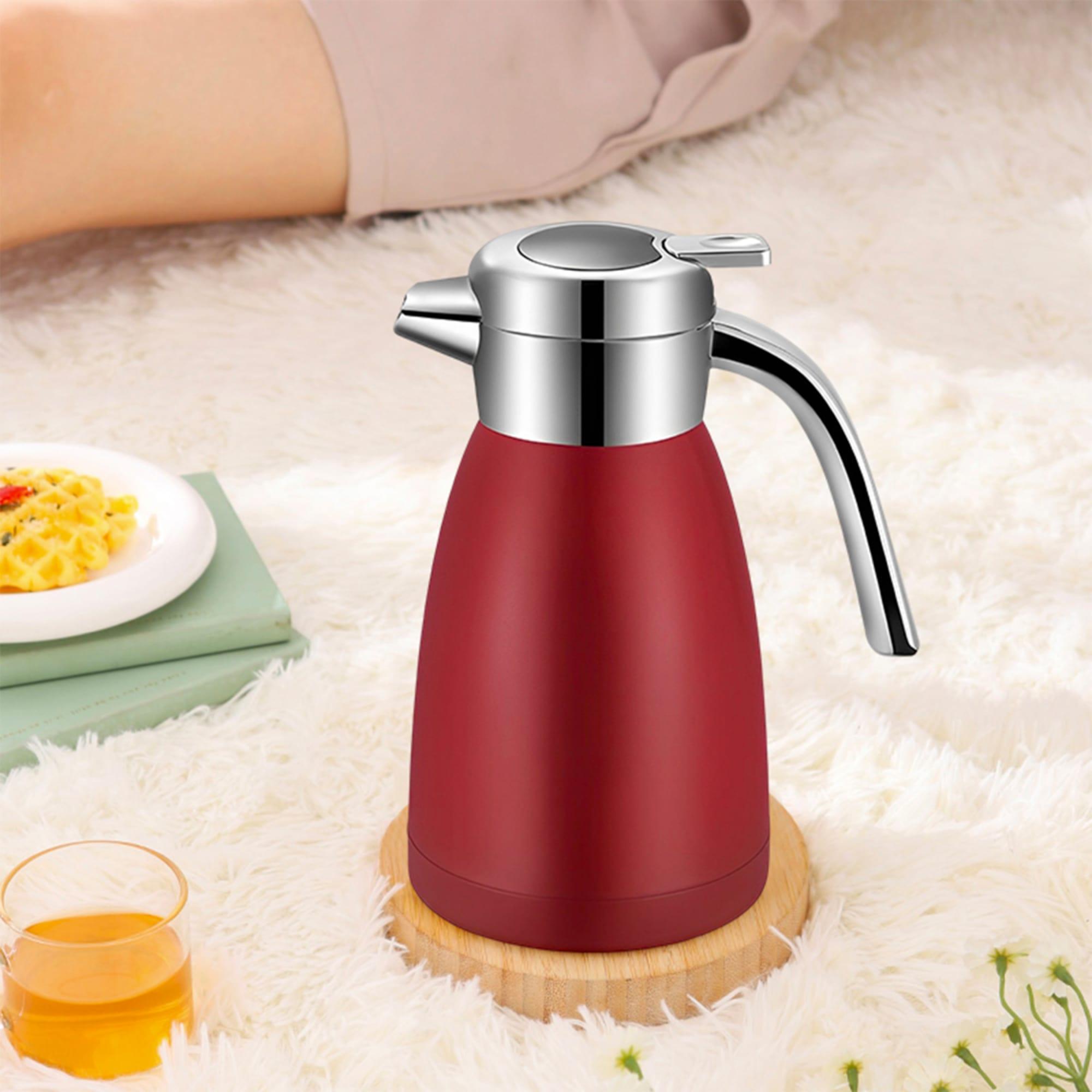 Soga Stainless Steel Insulated Kettle 2.2L Red Image 3