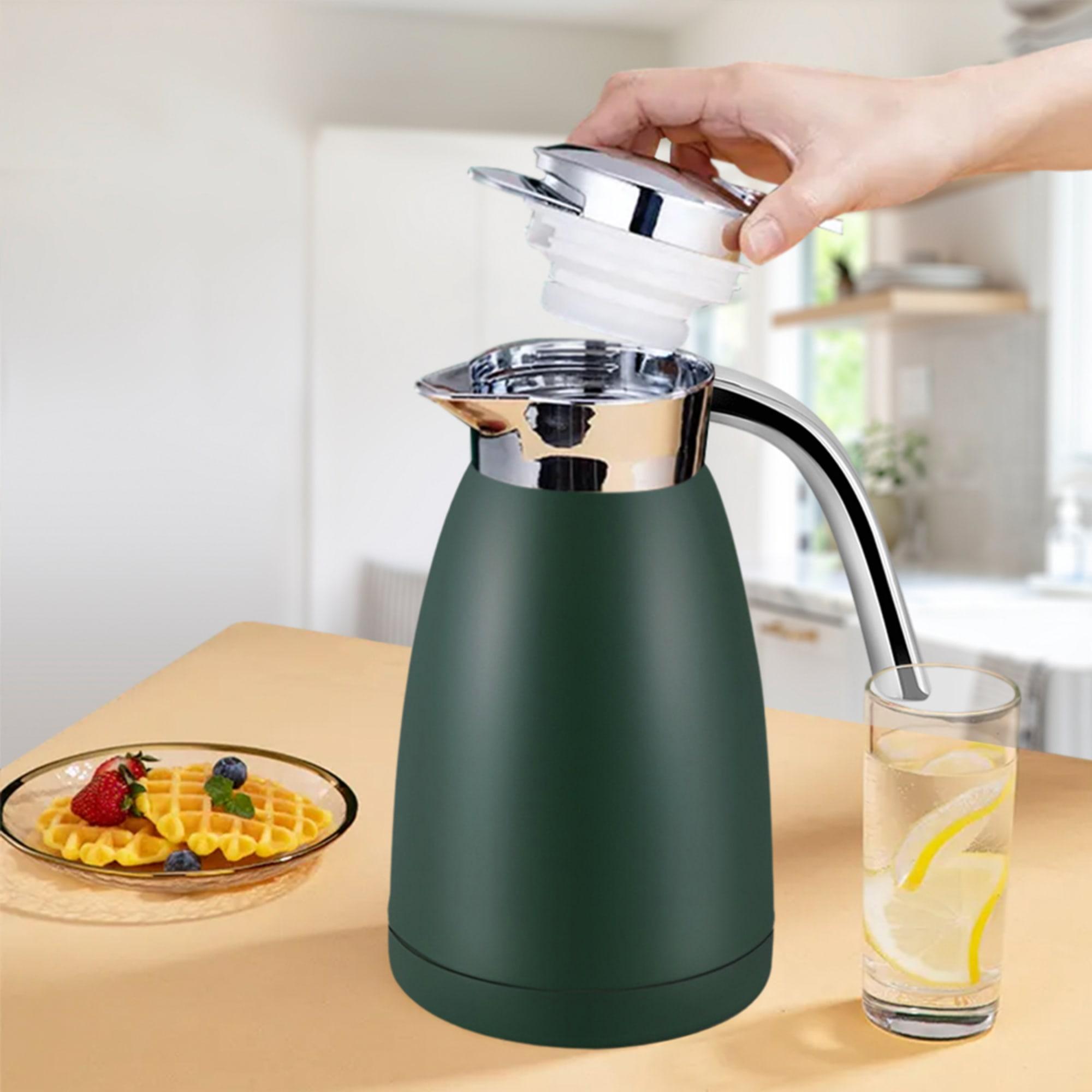 Soga Stainless Steel Insulated Kettle 1.2L Green Image 4