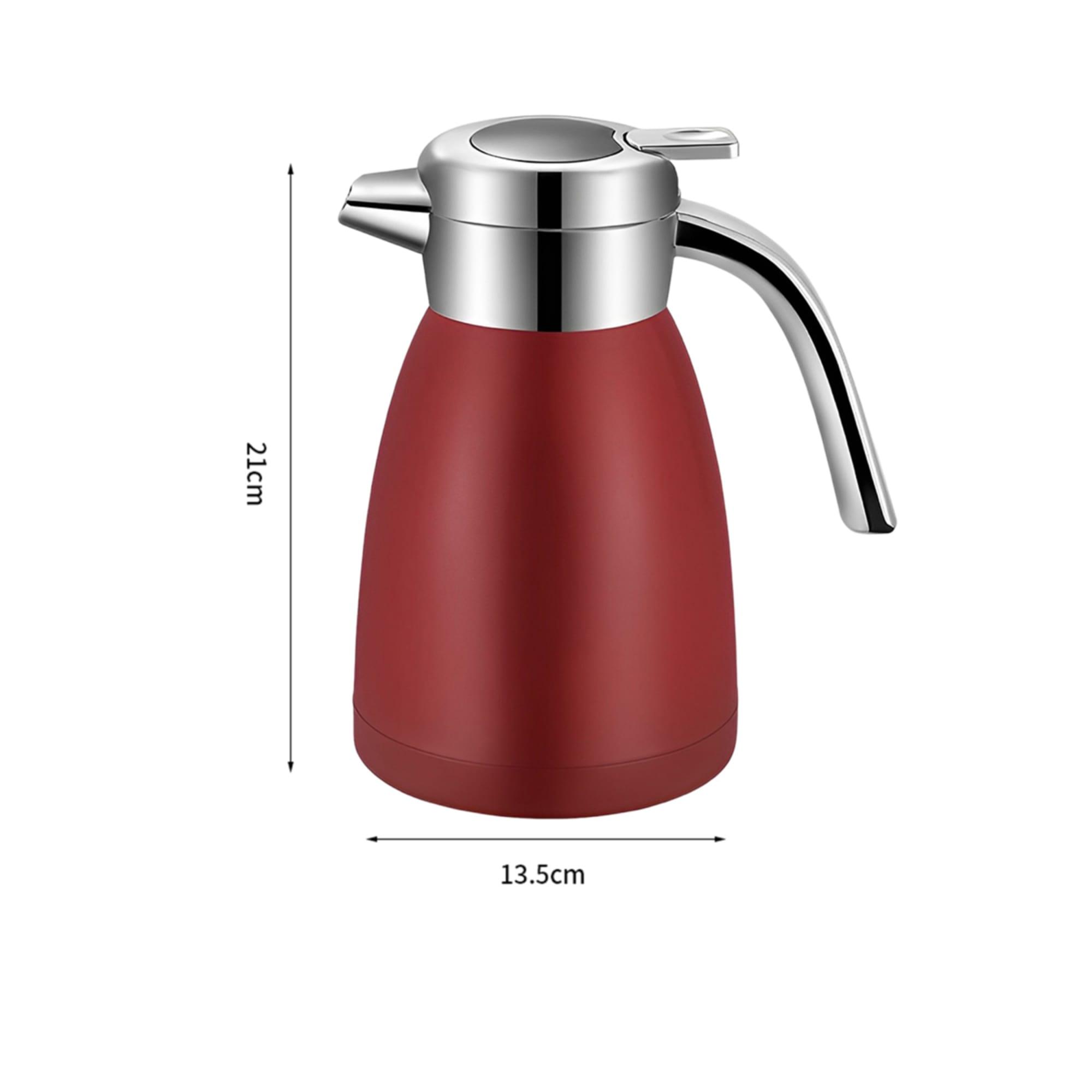 Soga Stainless Steel Insulated Kettle 1.2L Red Image 7