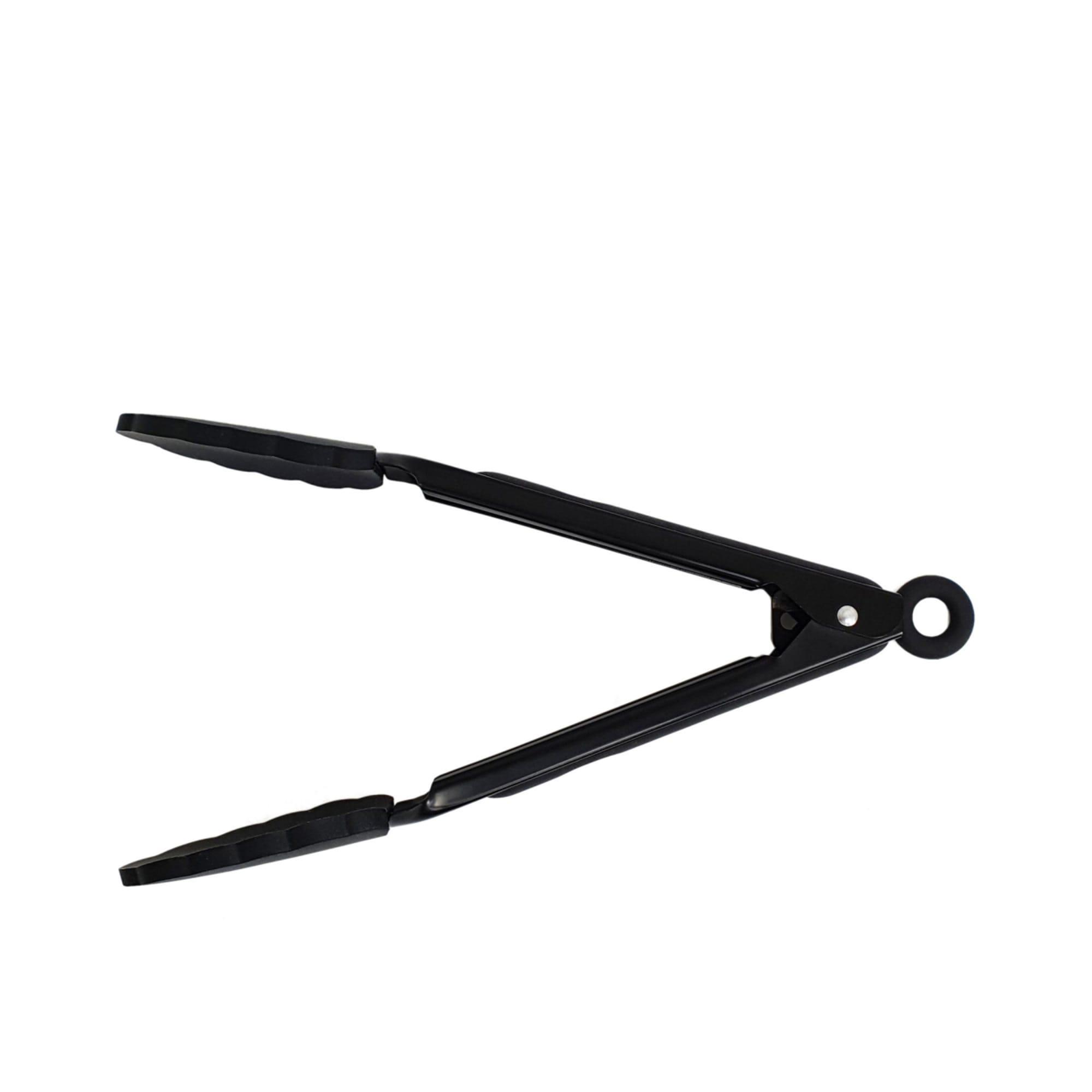 St. Clare Heavy Duty Tongs with Silicone Grip 26cm Black Image 3