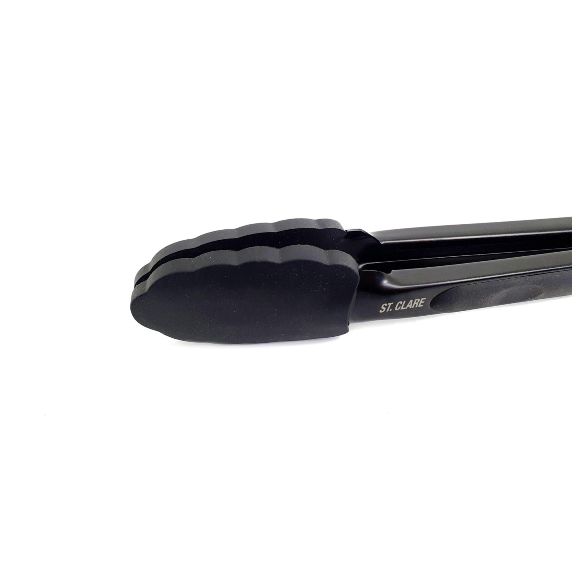 St. Clare Heavy Duty Tongs with Silicone Grip 26cm Black Image 5
