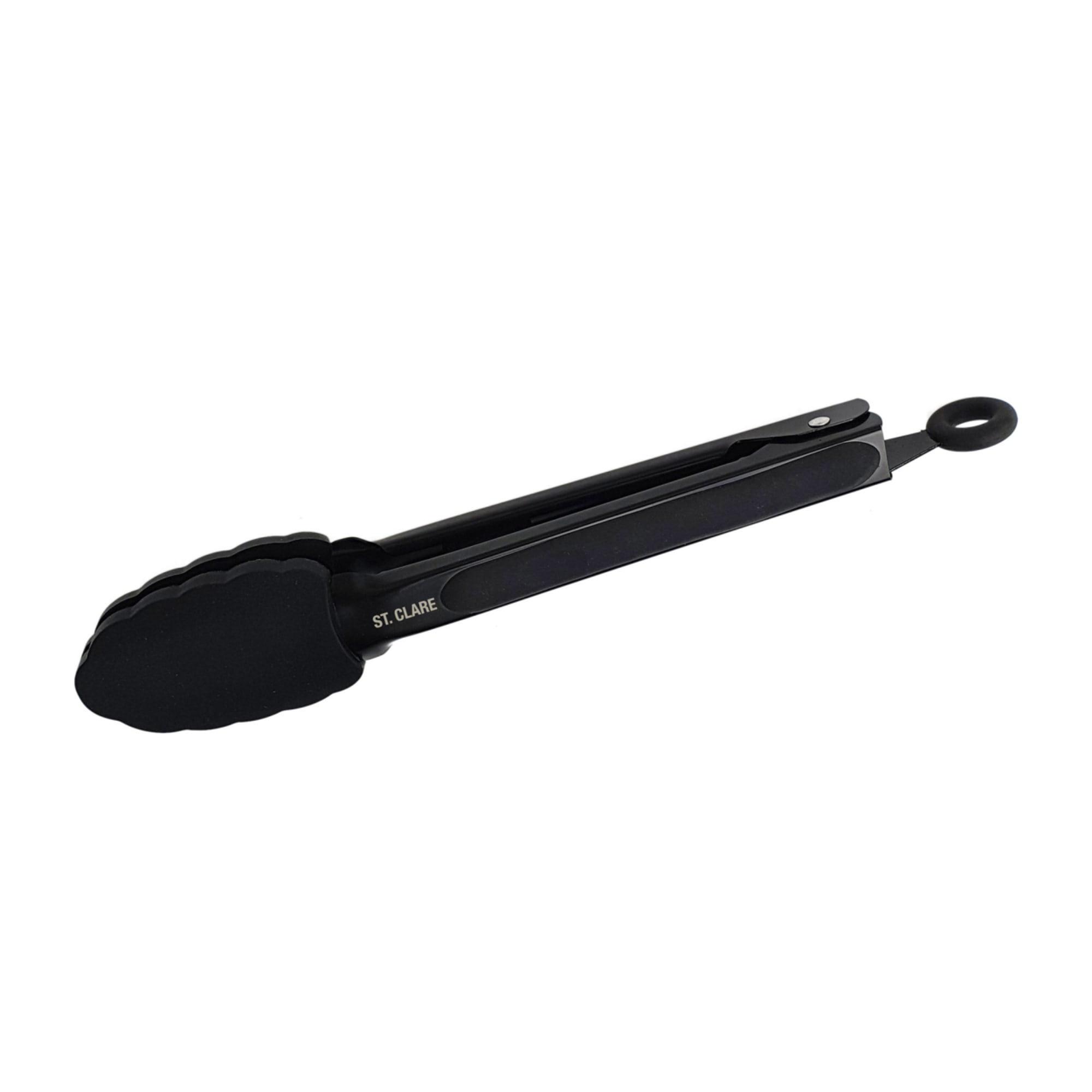 St. Clare Heavy Duty Tongs with Silicone Grip 30cm Black Image 4